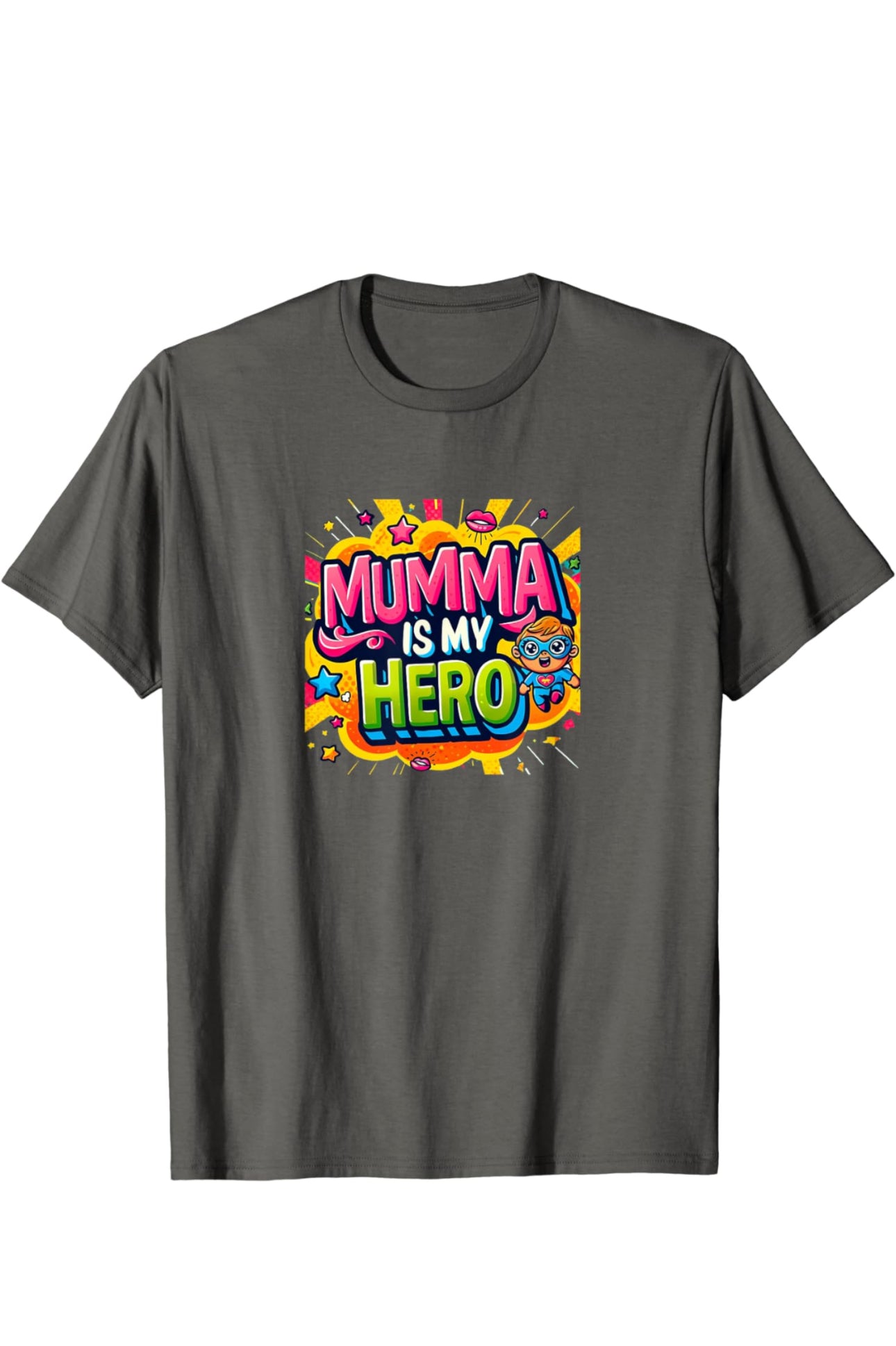 My Mumma Is My Hero Baby Bodysuit – Cute Mother’s Day Gift, 100% Cotton, Short Sleeve, Available in Multiple Colors t-shirt