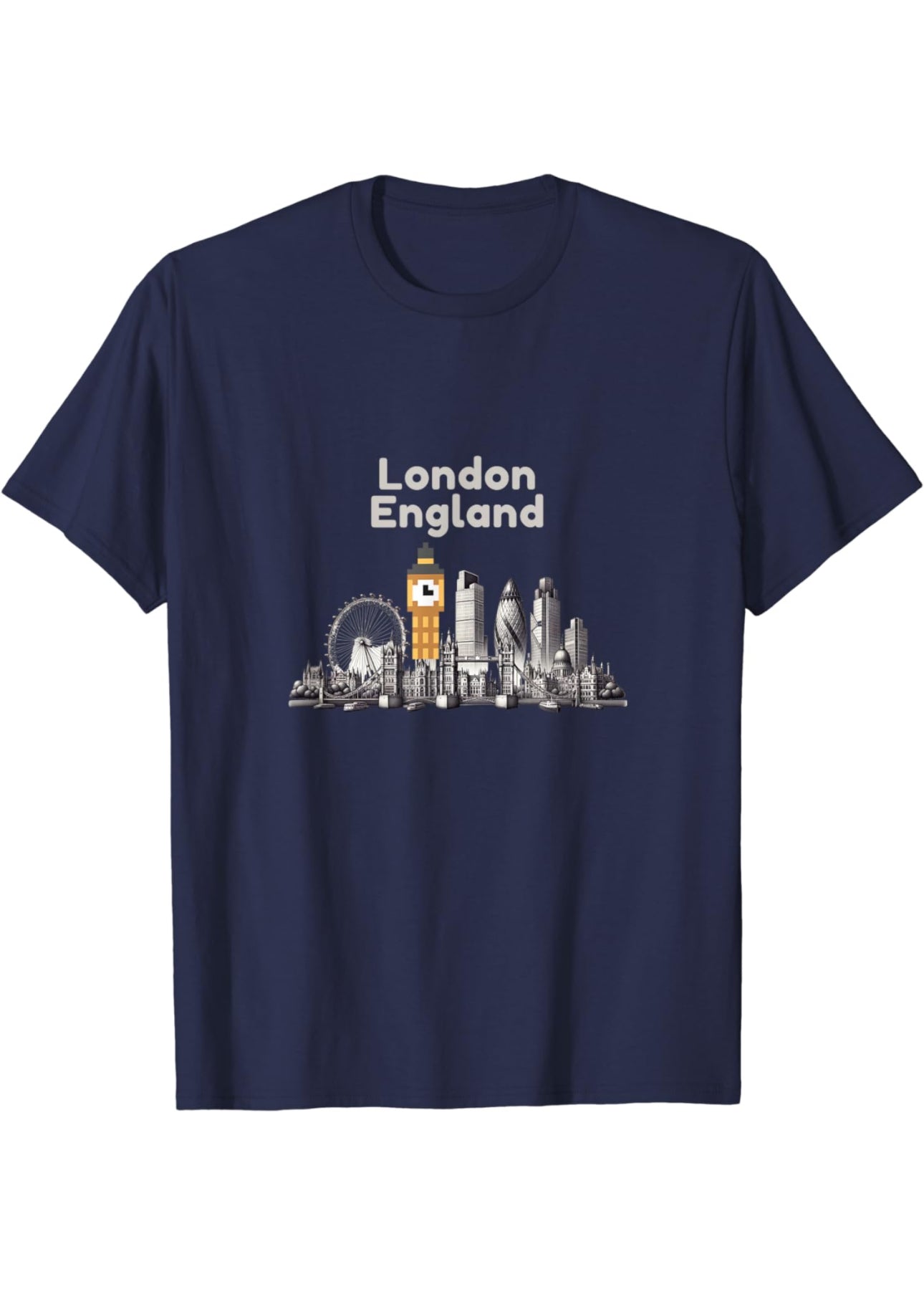London Skyline With Colourful Pixelated Big Ben T-Shirt t-shirt