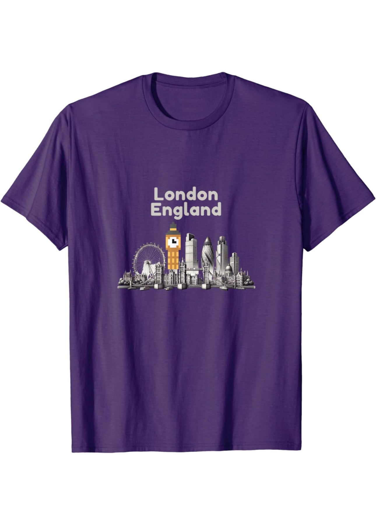 London Skyline With Colourful Pixelated Big Ben T-Shirt t-shirt