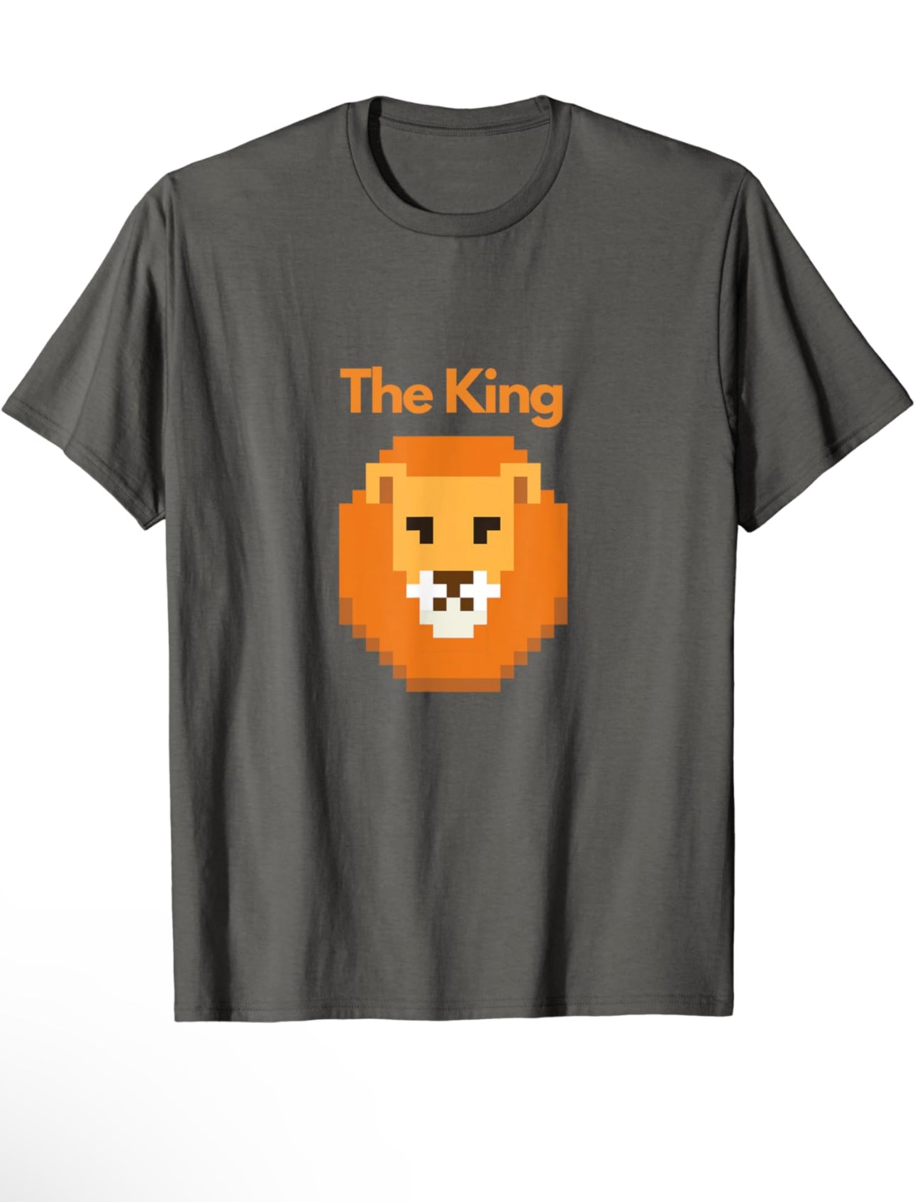 The King - Pixelated Lion’s Head Short Sleeve T-Shirt t-shirt