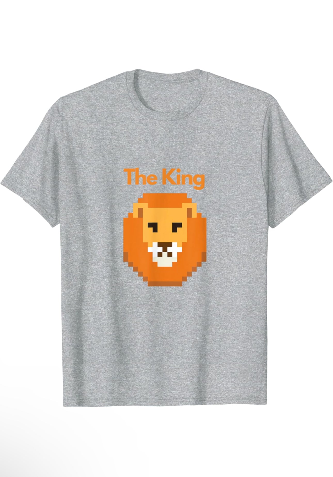 The King - Pixelated Lion’s Head Short Sleeve T-Shirt t-shirt