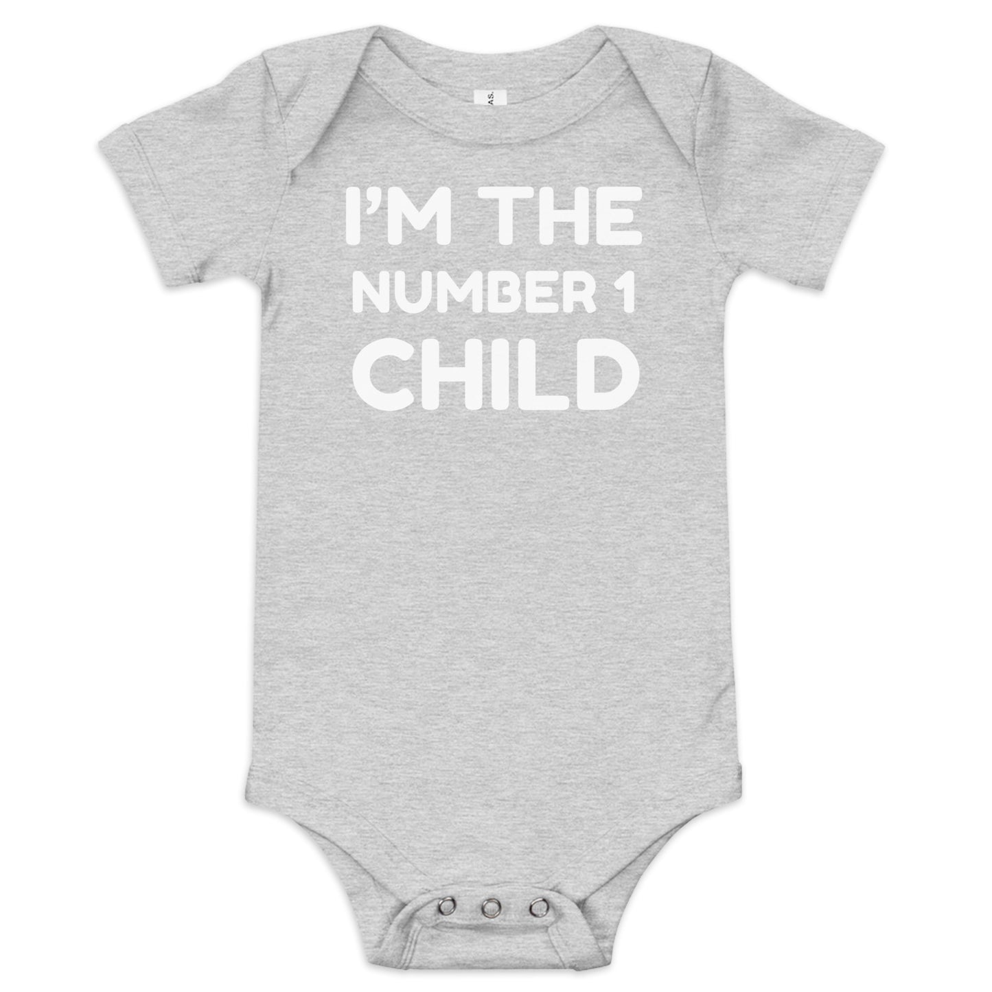 I’m the Number One Child baby grow – funny short sleeve bodysuit for newborns