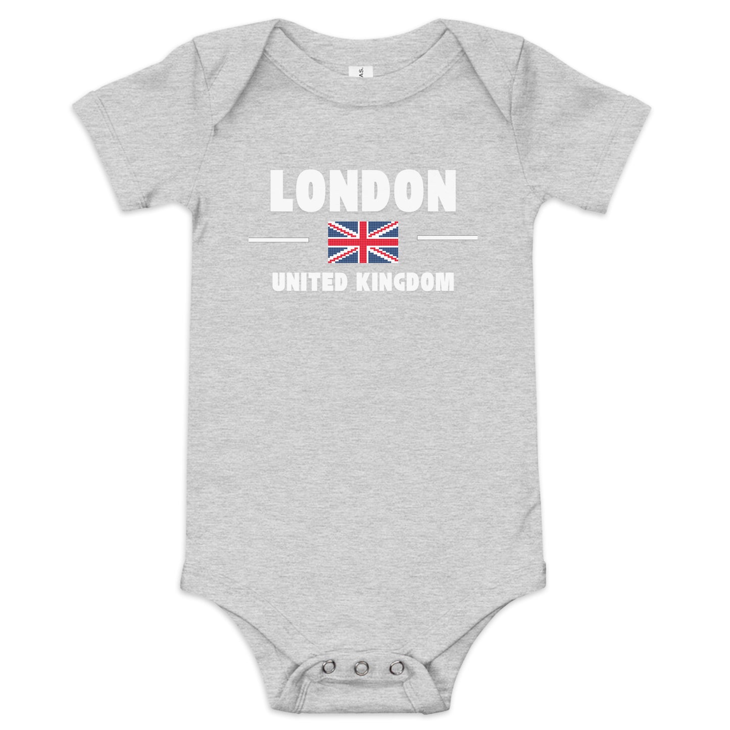 I Love London baby grow – cute UK souvenir bodysuit with short sleeves