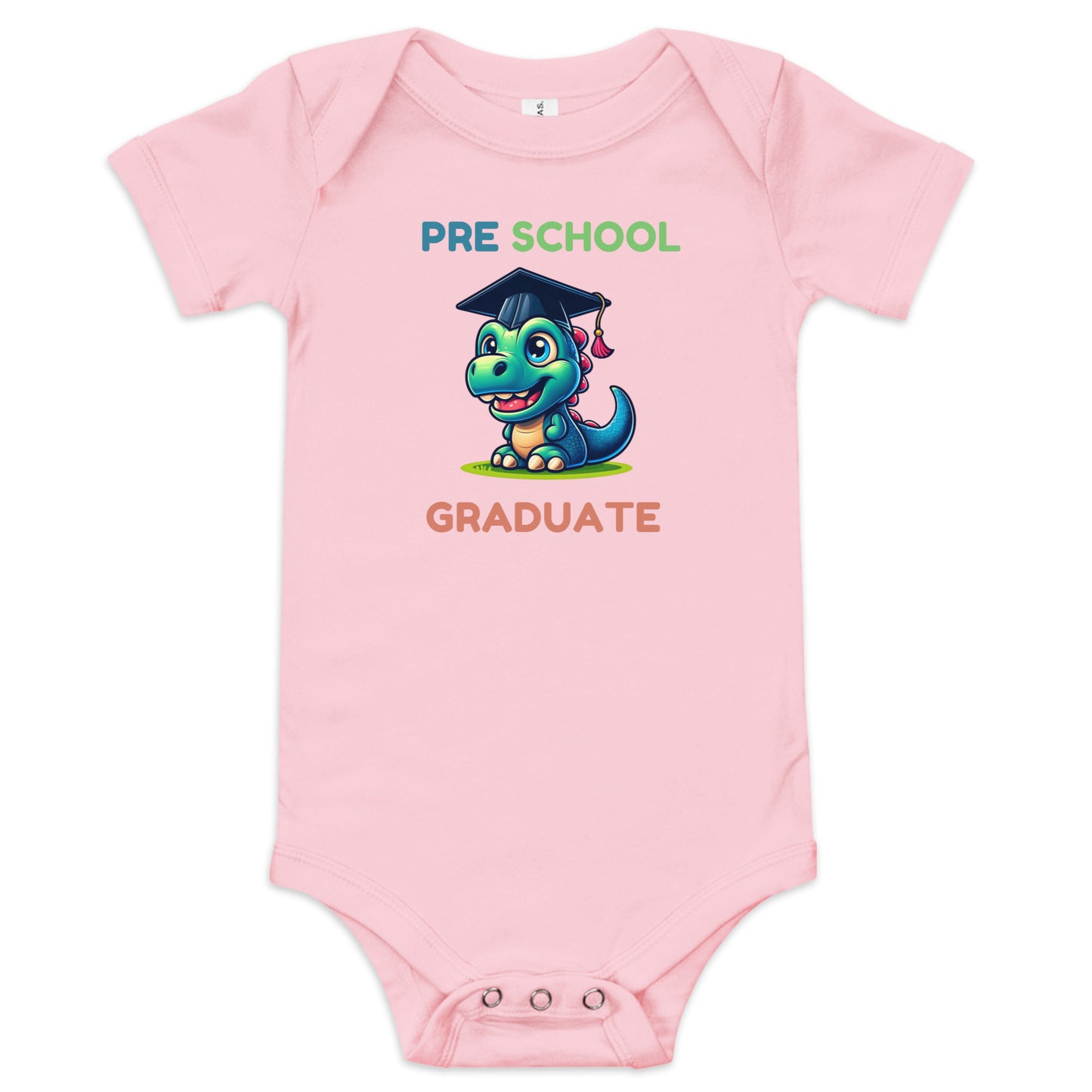 Pre School Graduate Baby short sleeve one piece Pink Babygrow