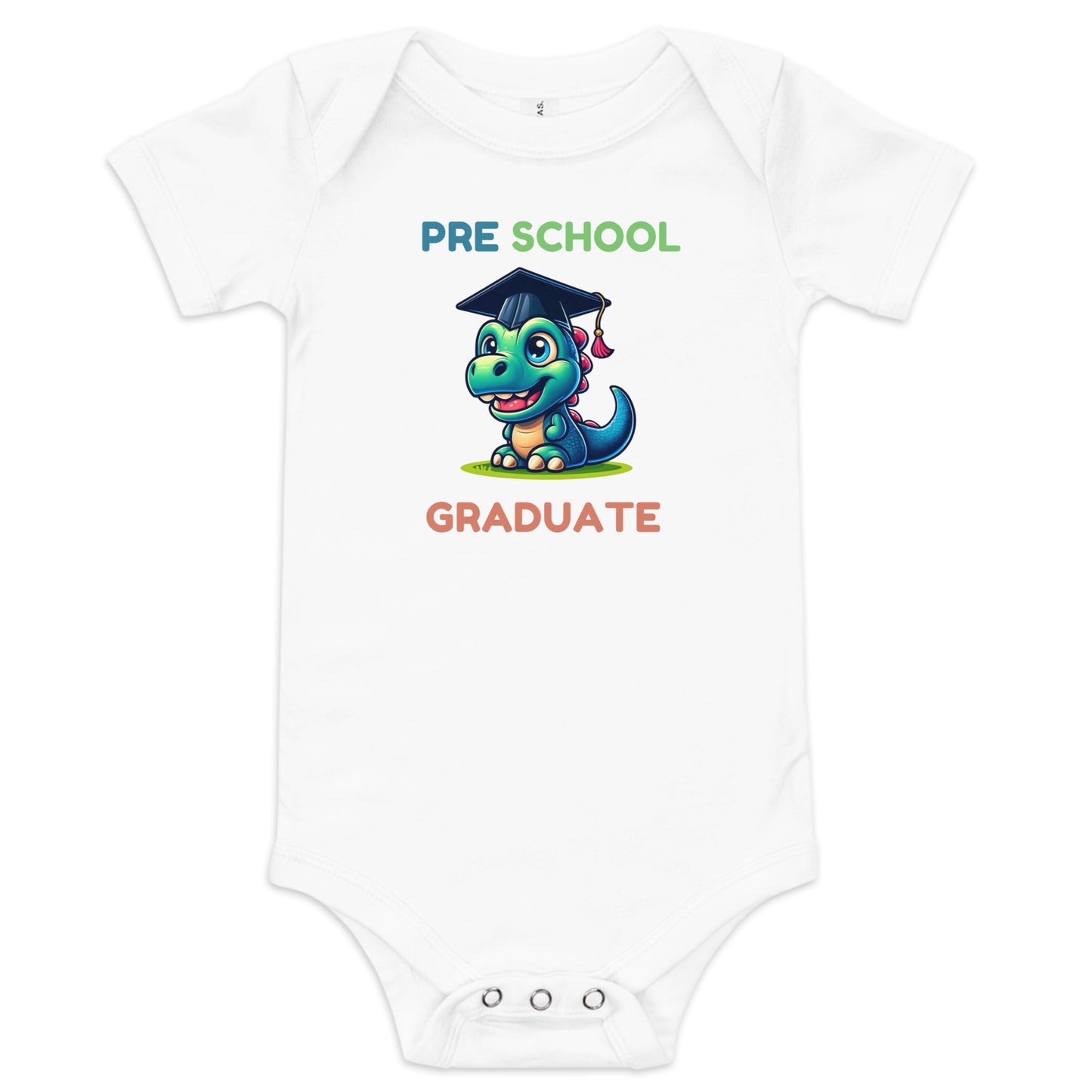 Pre School Graduate Baby short sleeve one piece White Babygrow