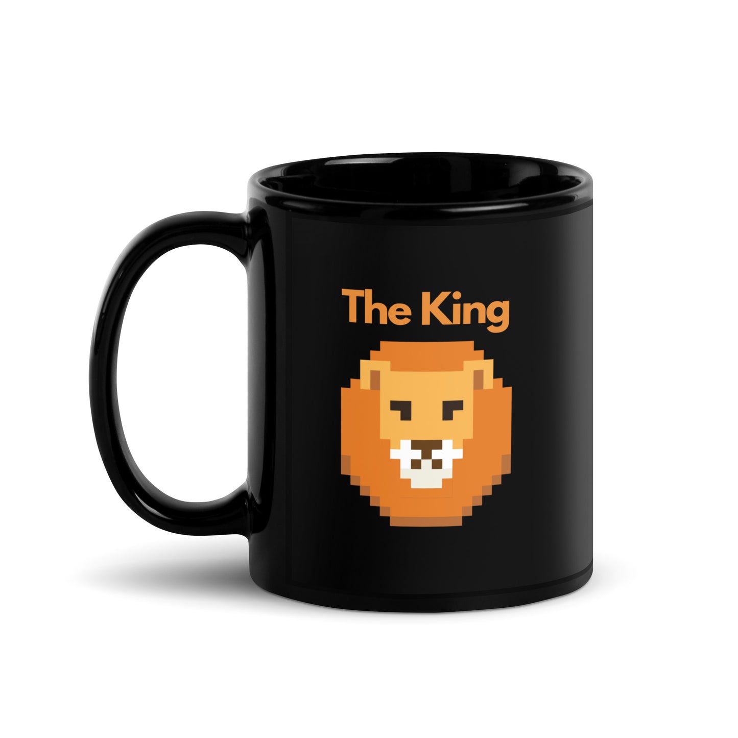 I’m the King Lion Head Mug – Black Glossy Coffee Cup for Wildlife Lovers 11 oz Mug