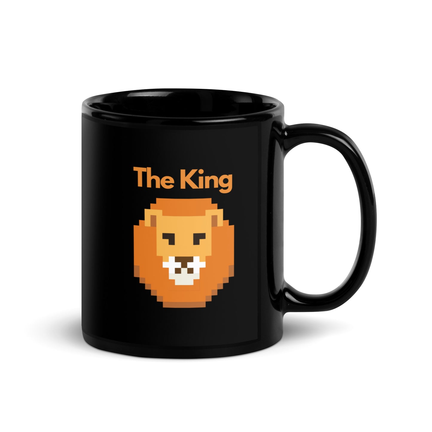 I’m the King Lion Head Mug – Black Glossy Coffee Cup for Wildlife Lovers Mug