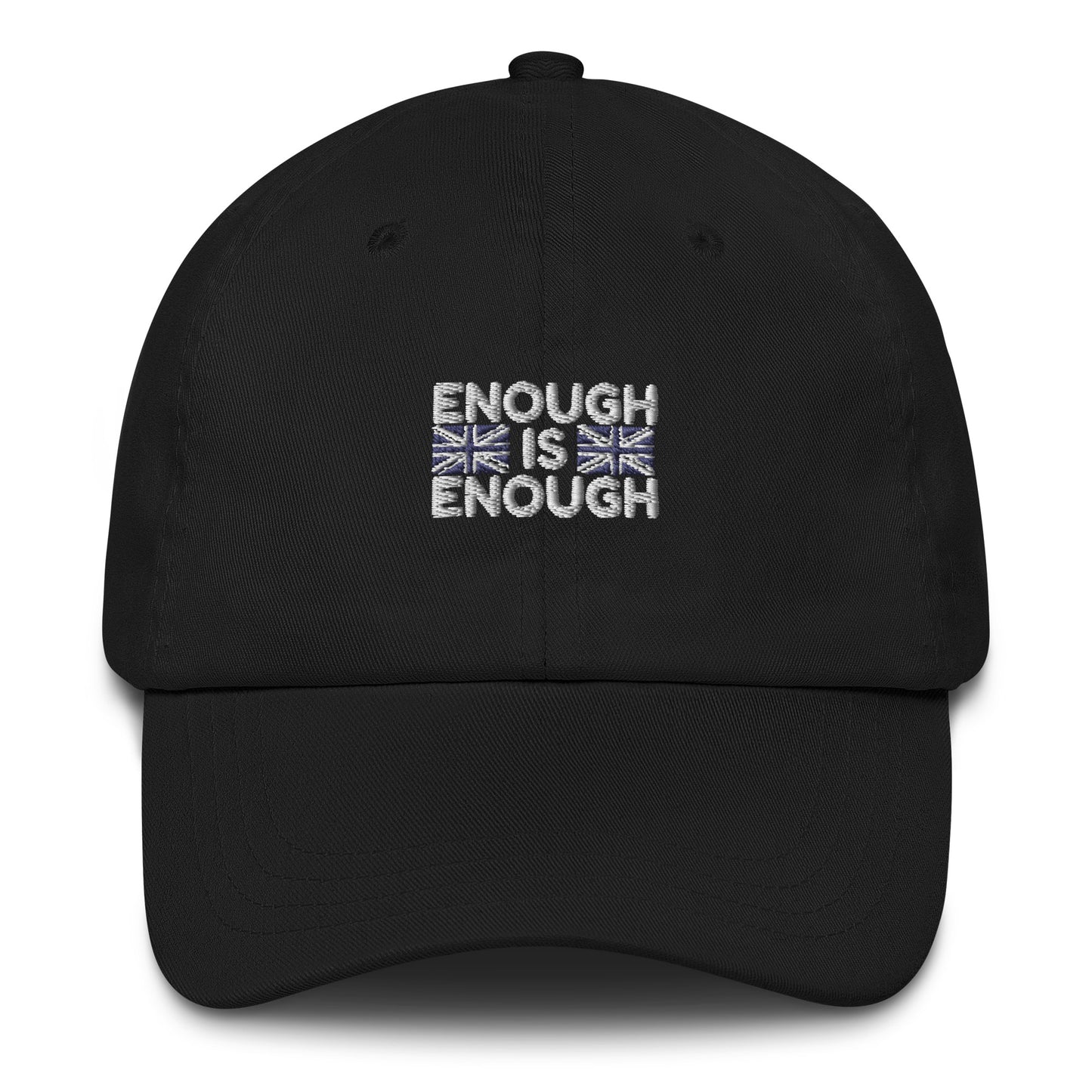 Enough is Enough Union Jack Flag Embroidered Base Ball Cap