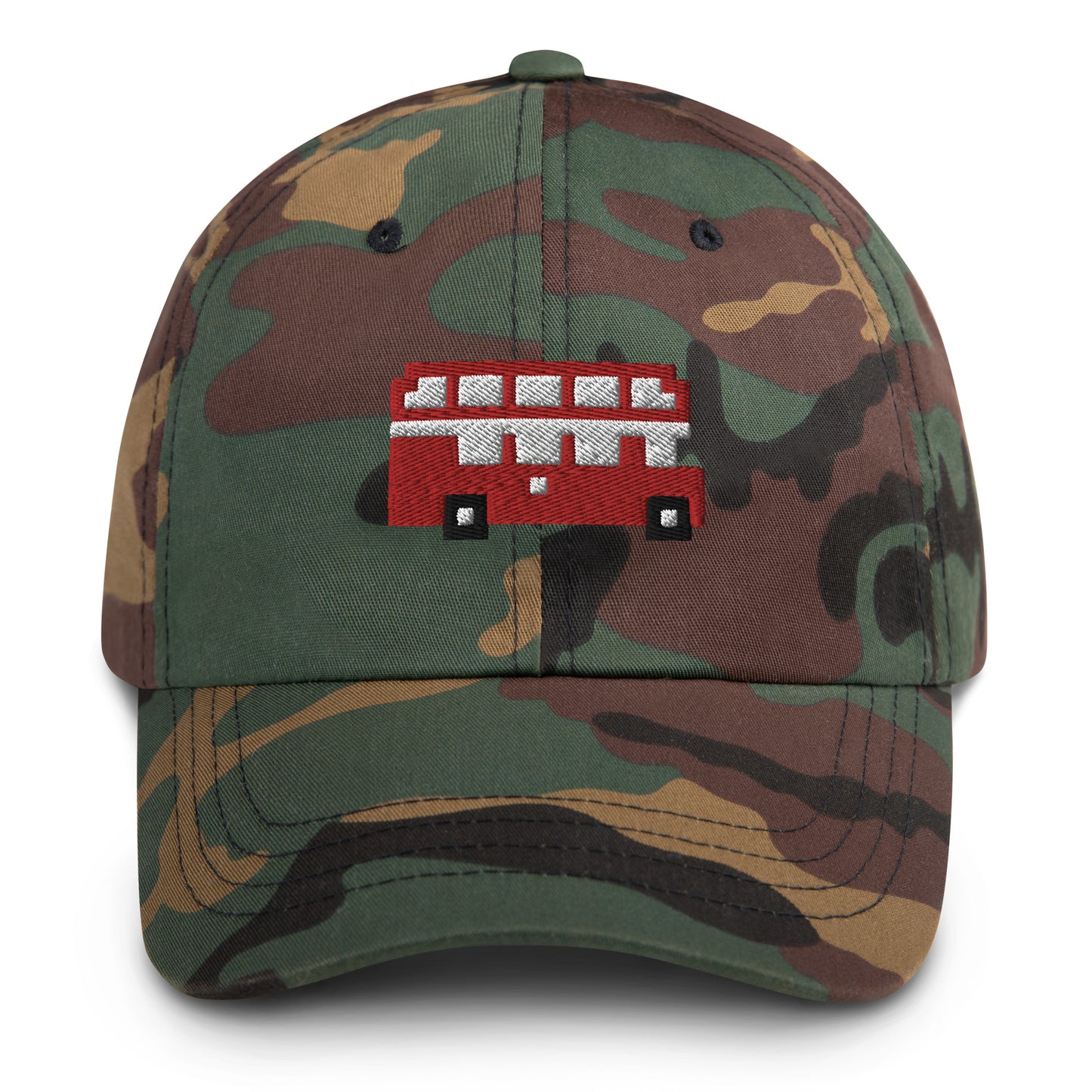 Embroidered London Route Master Double Decker Bus - Baseball Cap