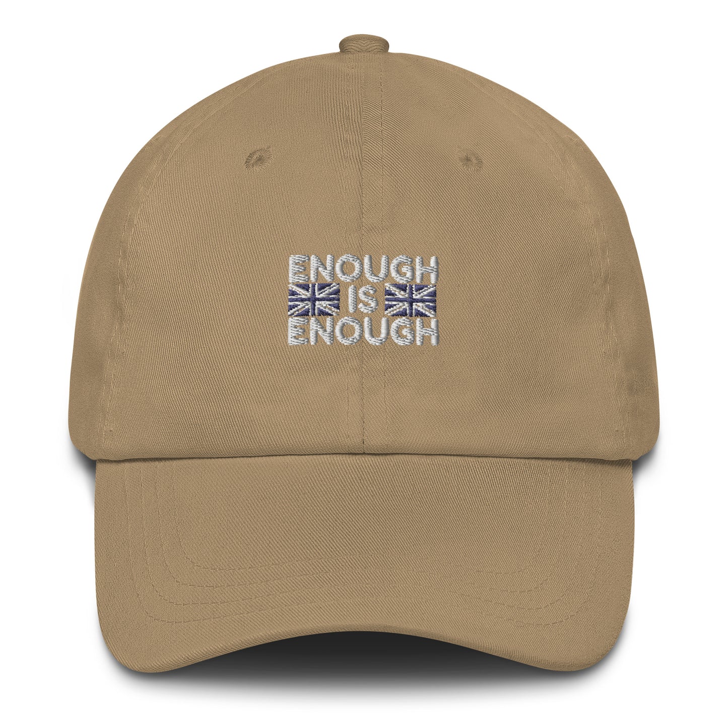 Enough is Enough Union Jack Flag Embroidered Base Ball Cap