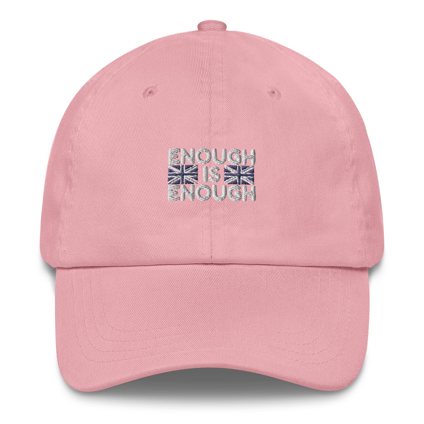 Enough is Enough Union Jack Flag Embroidered Base Ball Cap