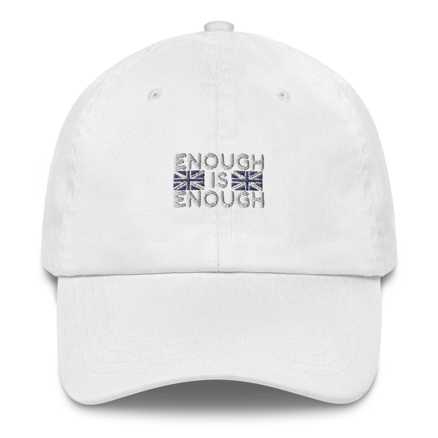 Enough is Enough Union Jack Flag Embroidered Base Ball Cap