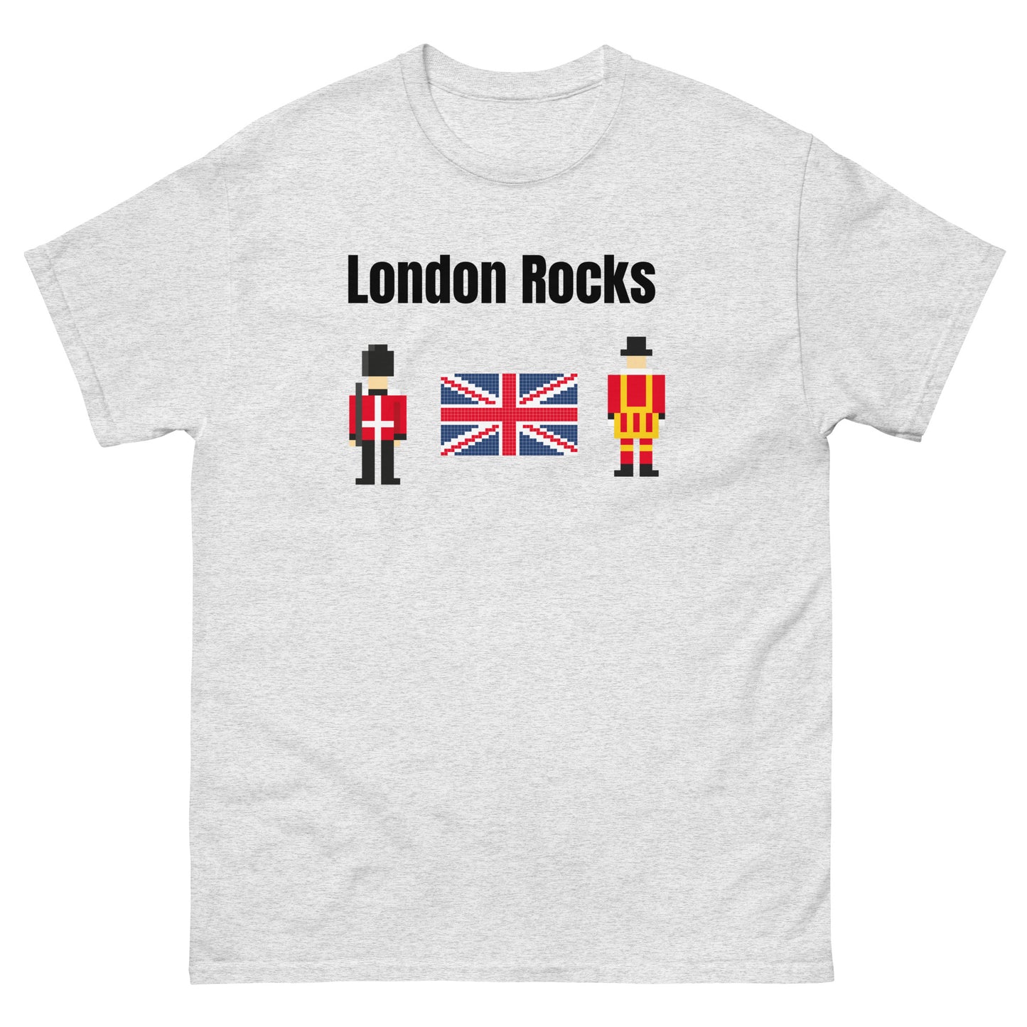 London Rocks T-Shirt – British Royal Guard Graphic Tee for UK Fans & Tourists Ash t-shirt