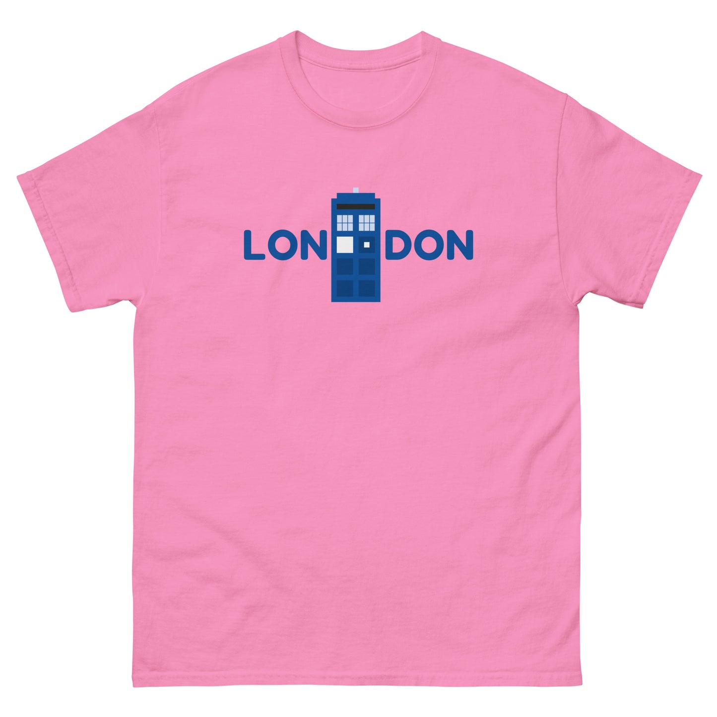Retro London Blue Police Box T-Shirt – Vintage British Icon Tee for Sci-Fi Fans Azalea t-shirt