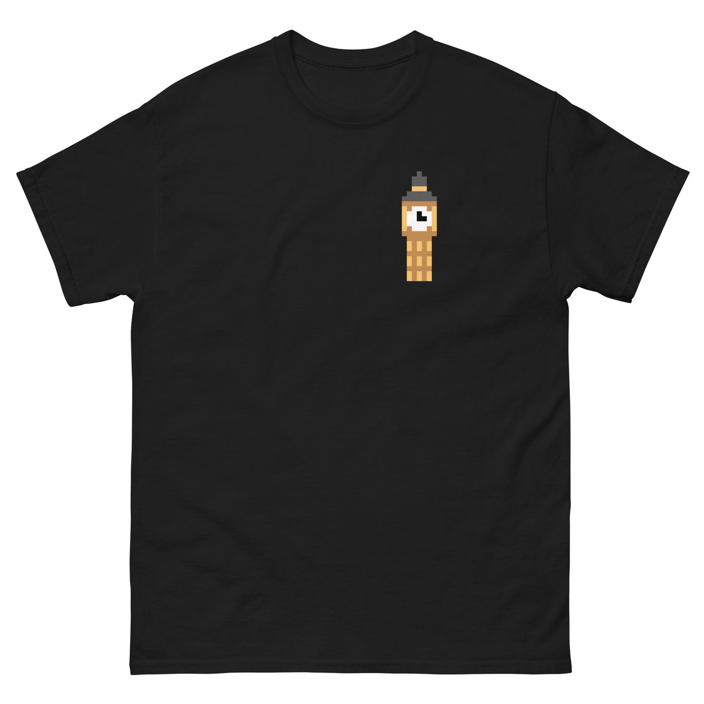 Pixelated Big Ben T-Shirt - Retro London Landmark Classic Tee