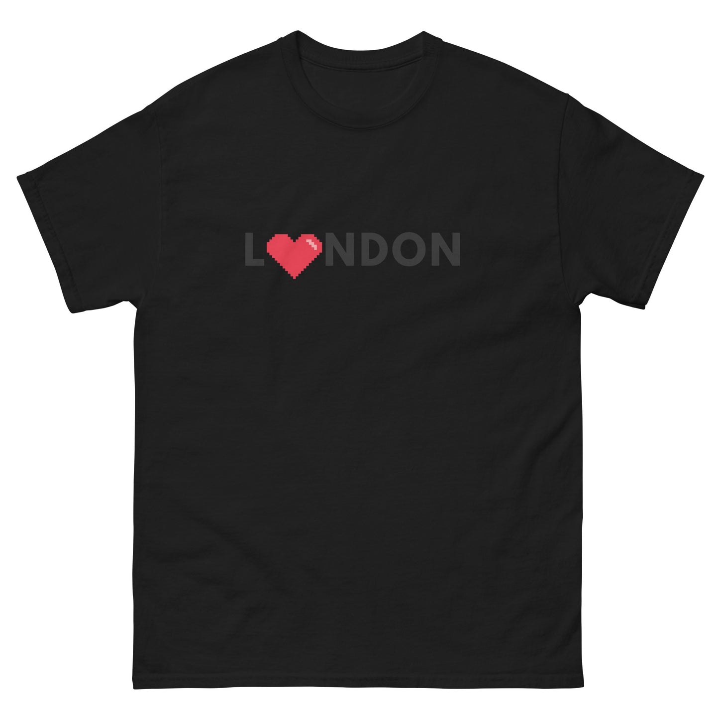 I Love London Pixelated Heart - classic tee Black t-shirt