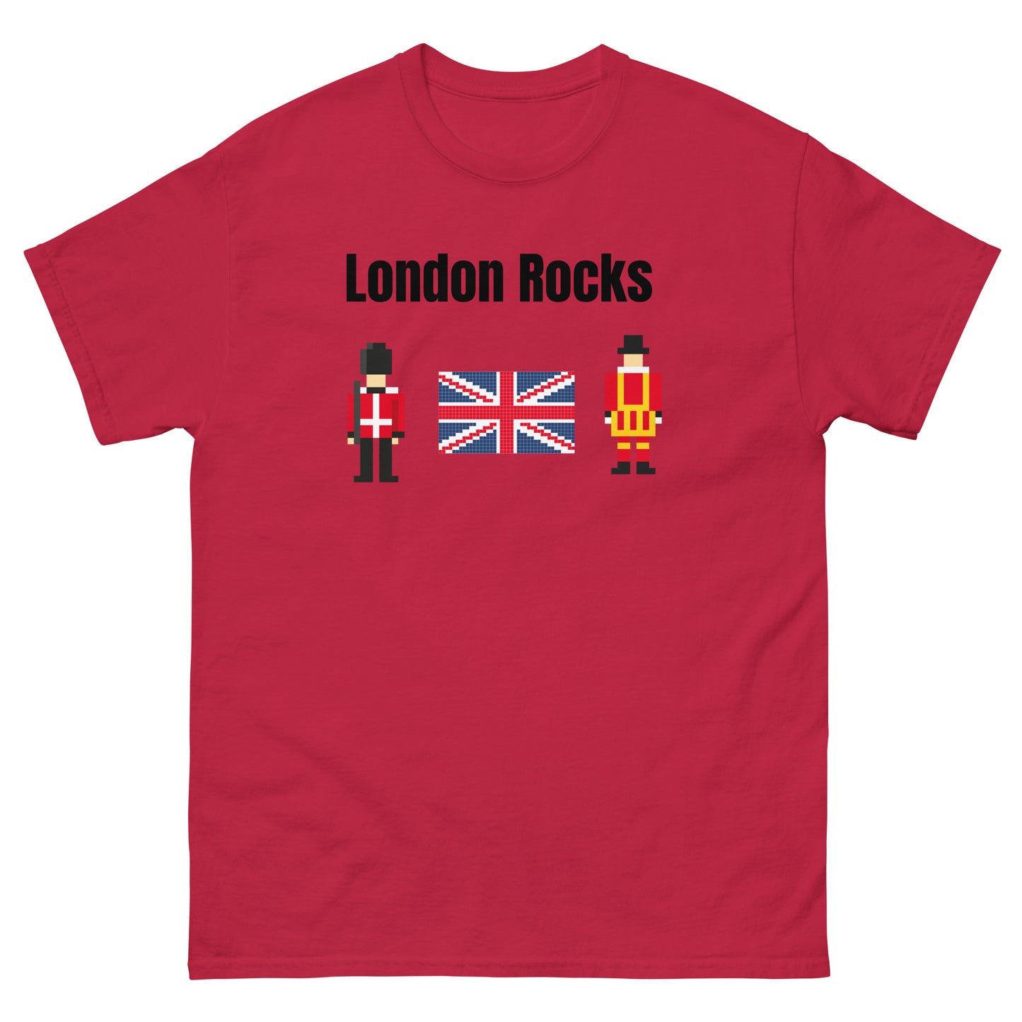 London Rocks T-Shirt – British Royal Guard Graphic Tee for UK Fans & Tourists Cardinal t-shirt
