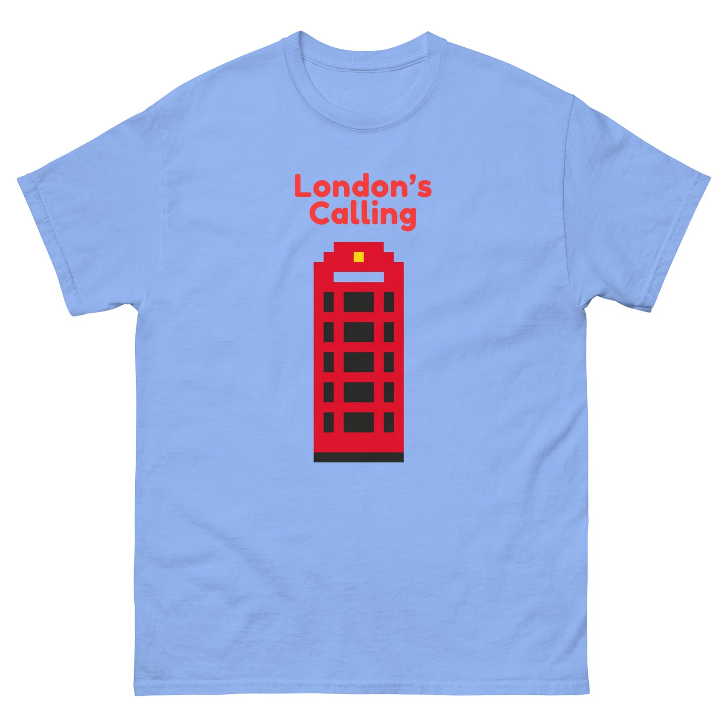 London’s Calling Pixelated Telephone Box - Men's classic tee Carolina Blue t-shirt
