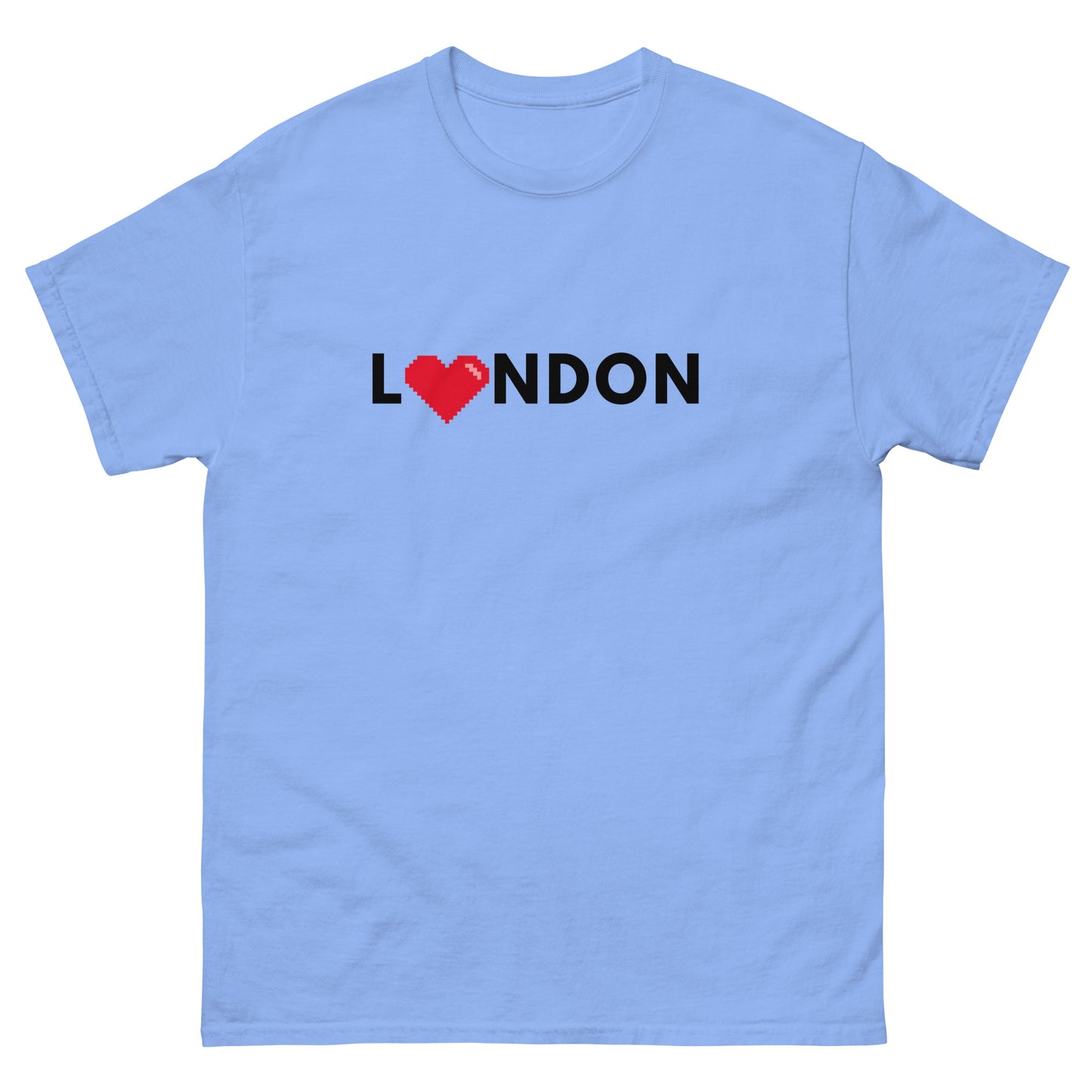 I Love London Pixelated Heart - classic tee Carolina Blue t-shirt