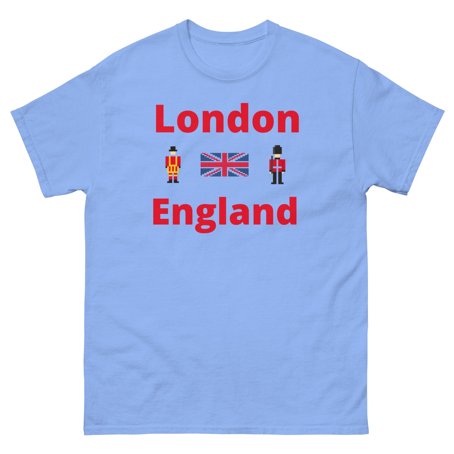 London England Royal Guard T-Shirt – Iconic British Soldier Tee for UK Fans & Tourists Carolina Blue t-shirt