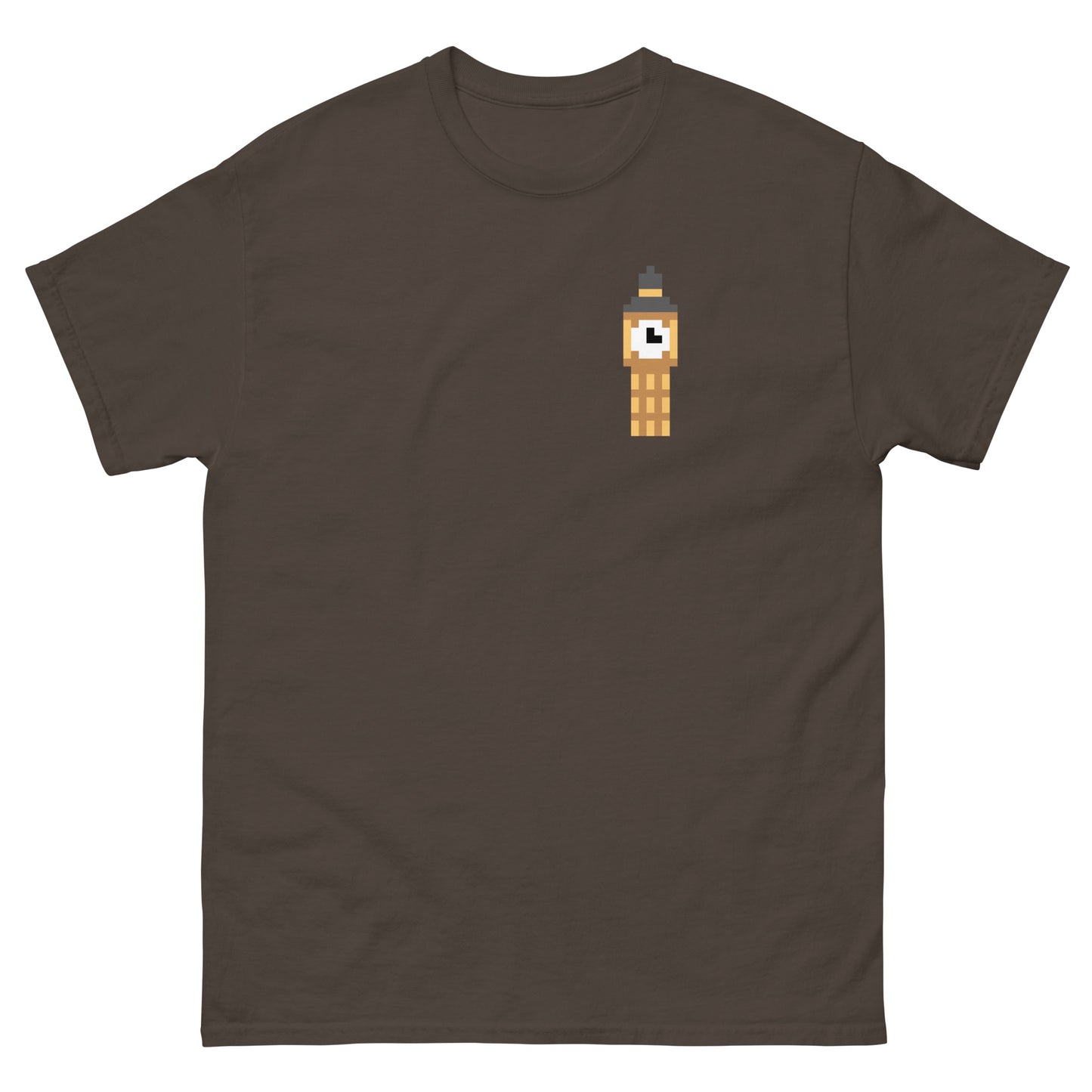Pixelated Bi Ben T-Shirt - Retro London Landmark Classic Tee