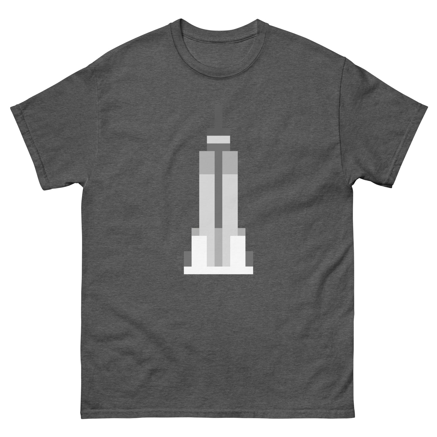New York Pixelated SkyScrapper - Men's T-Shirt Dark Heather t-shirt