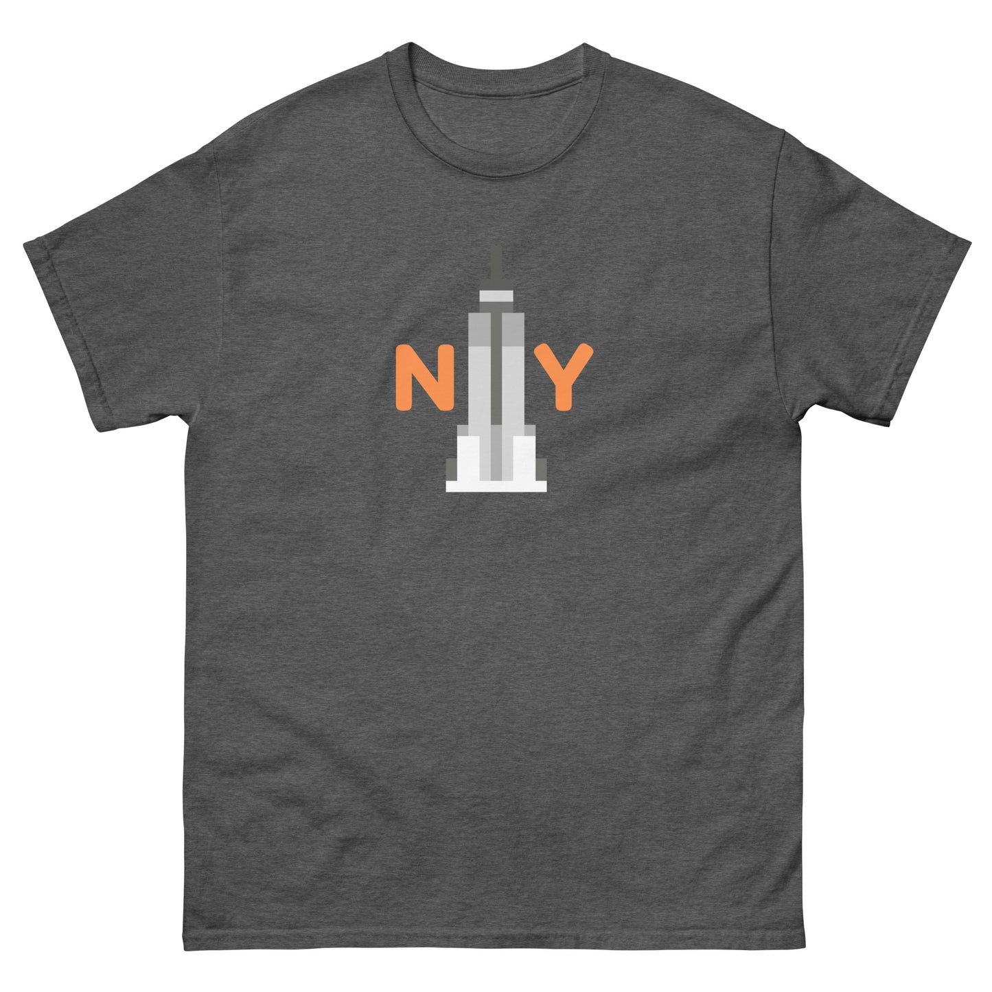 NYC Skyscraper T-Shirt – New York Skyline Graphic Tee for City Lovers & Tourists Dark Heather t-shirt