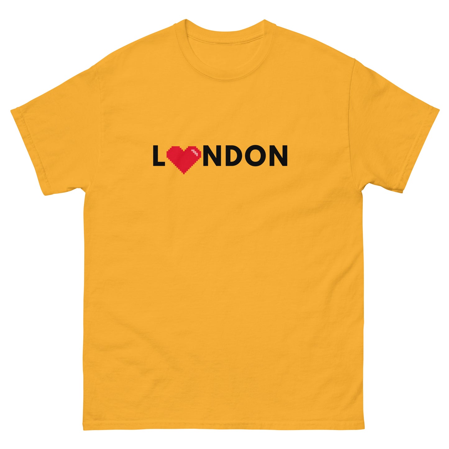 I Love London Pixelated Heart - classic tee Gold t-shirt