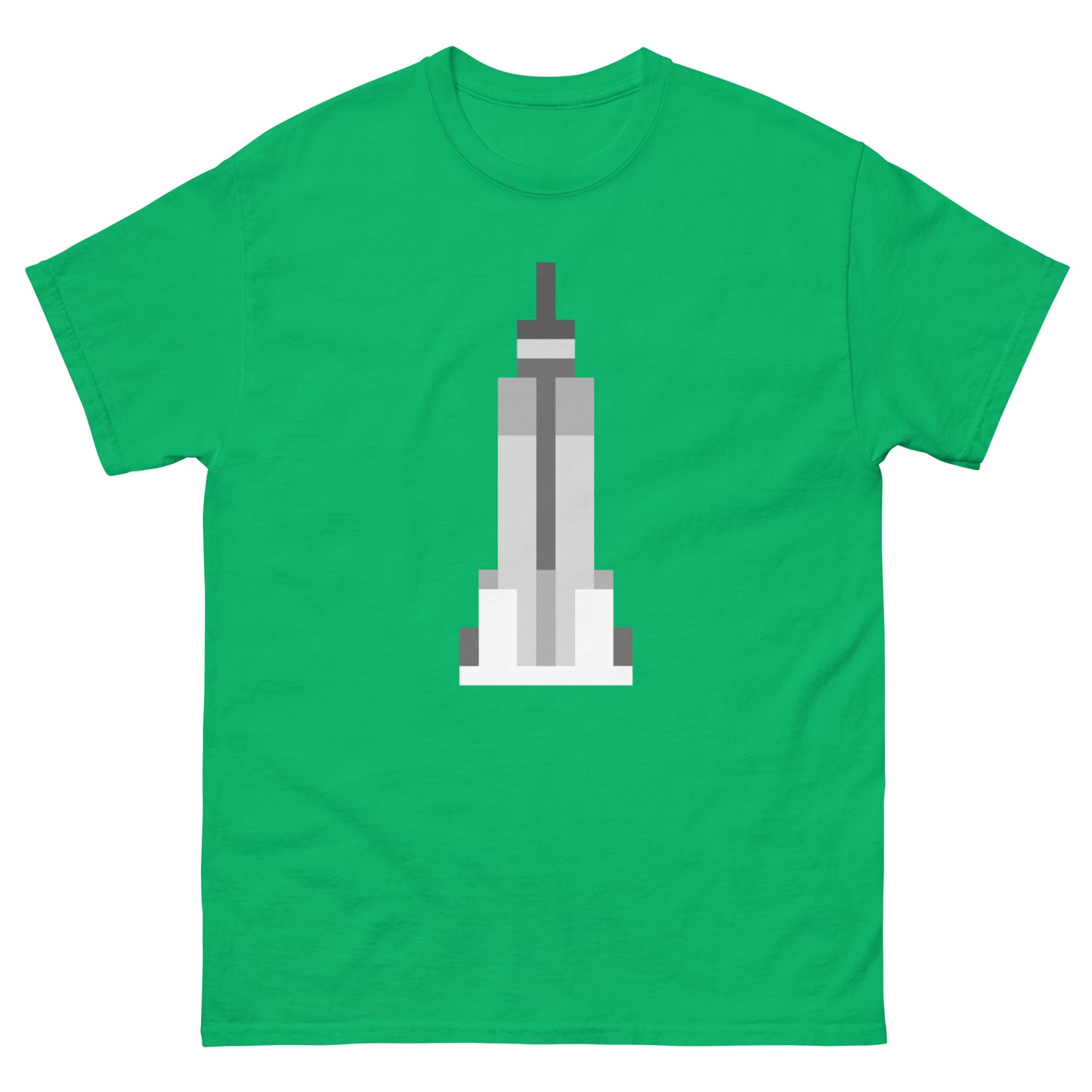 New York Pixelated SkyScrapper - Men's T-Shirt Irish Green t-shirt