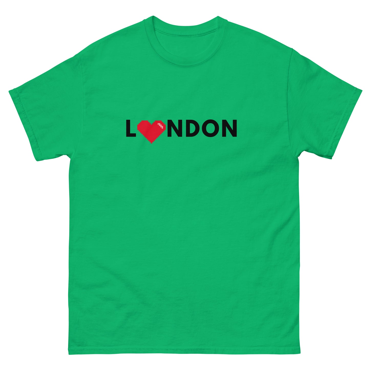 I Love London Pixelated Heart - classic tee Irish Green t-shirt