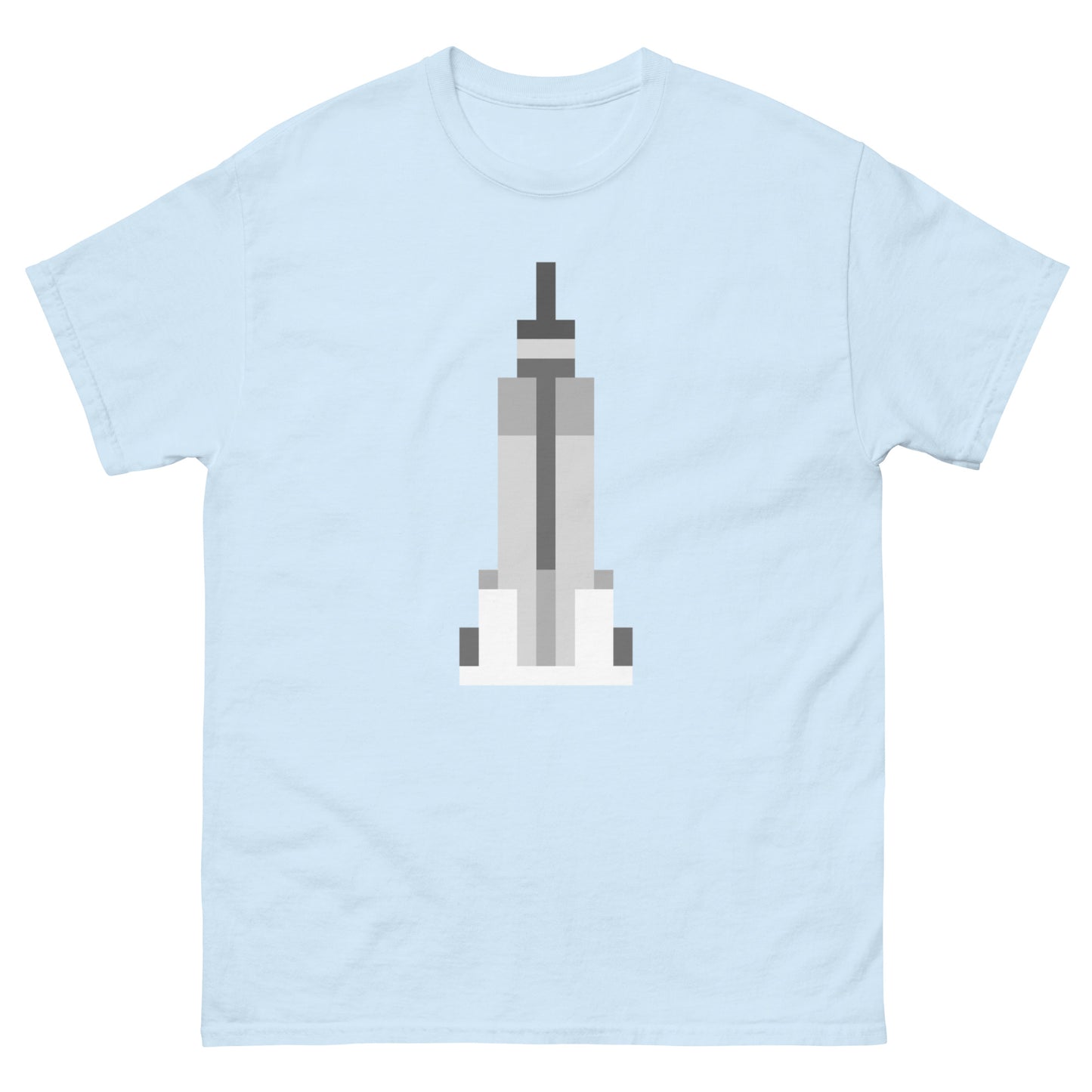 New York Pixelated SkyScrapper - Men's T-Shirt Light Blue t-shirt