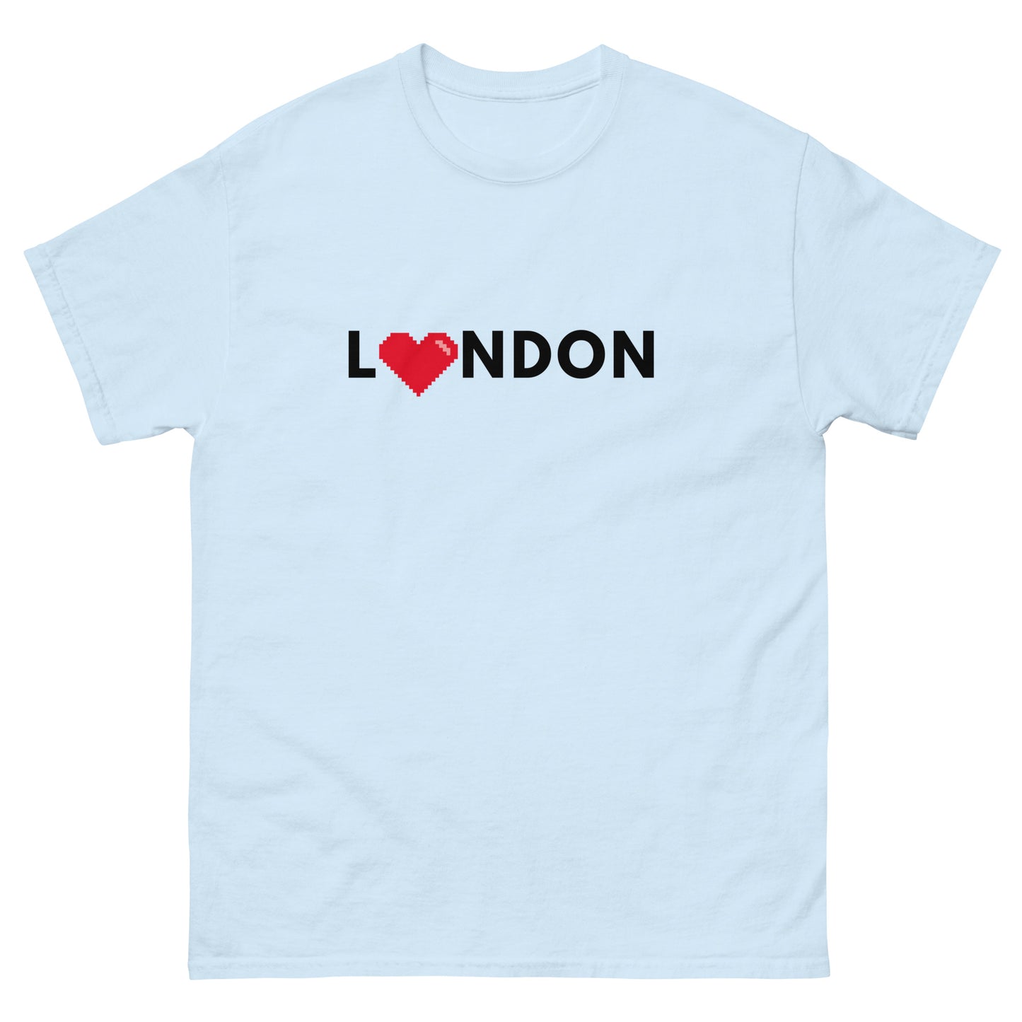 I Love London Pixelated Heart - classic tee Light Blue t-shirt