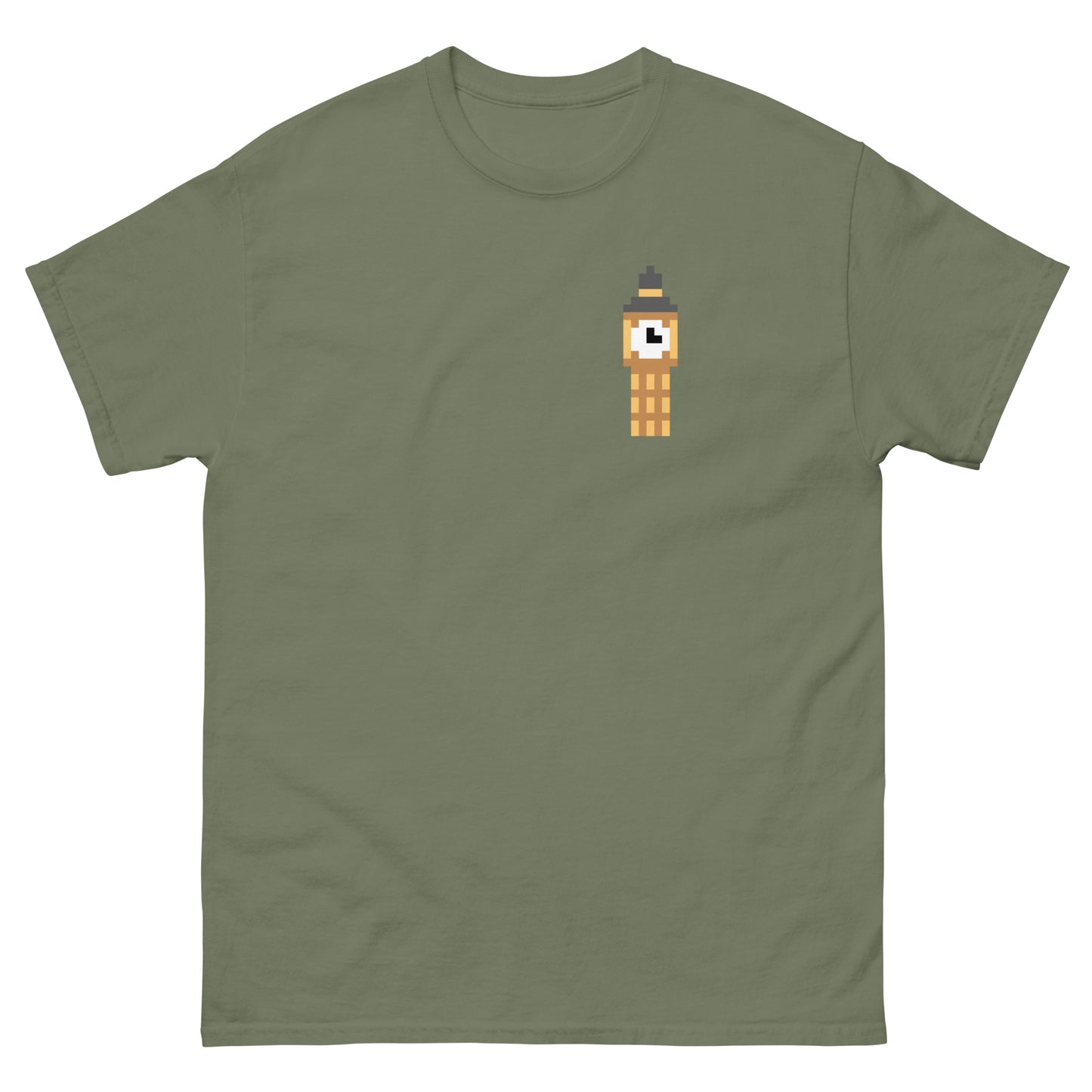 Pixelated Big Ben T-Shirt - Retro London Landmark Classic Tee
