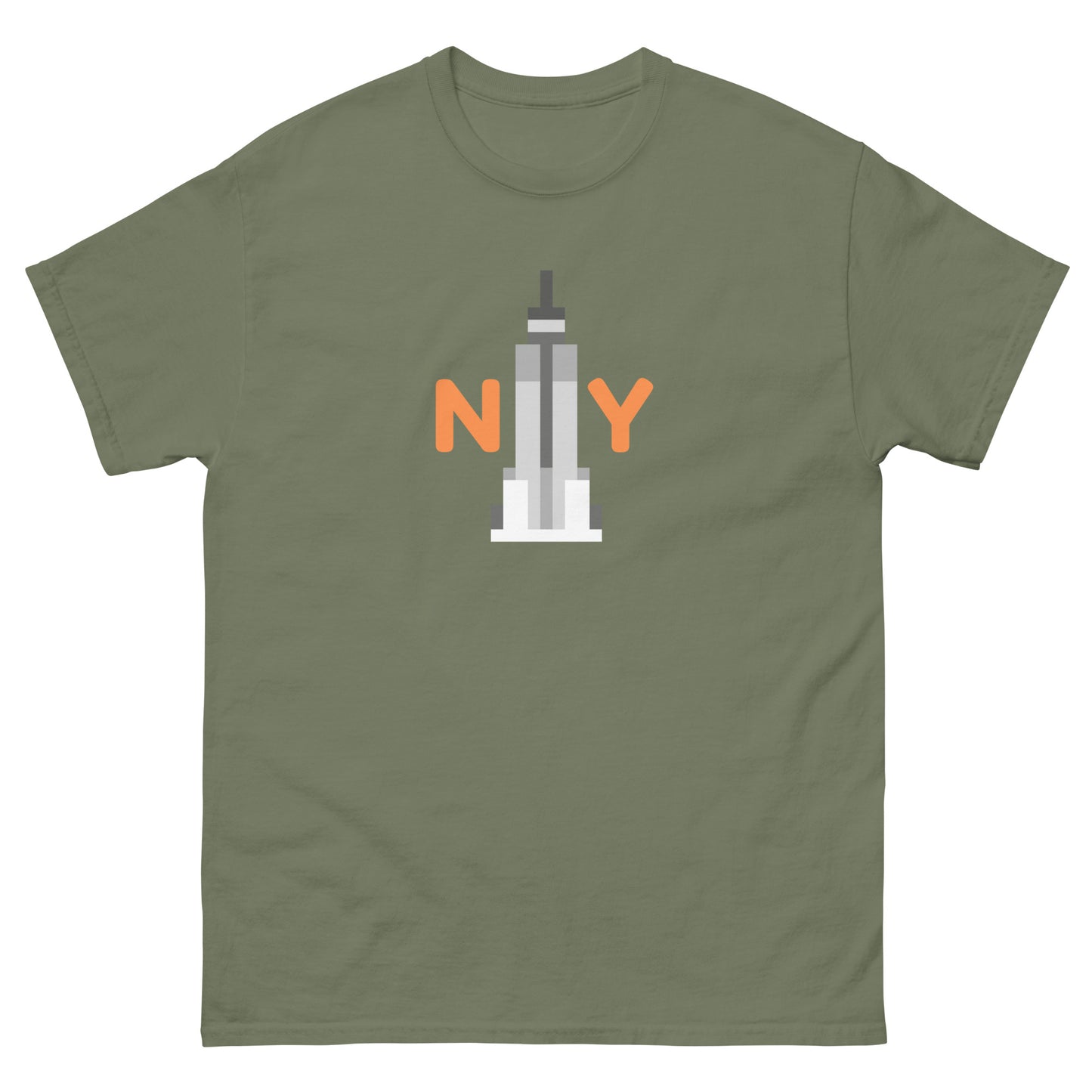 NYC Skyscraper T-Shirt – New York Skyline Graphic Tee for City Lovers & Tourists Military Green t-shirt