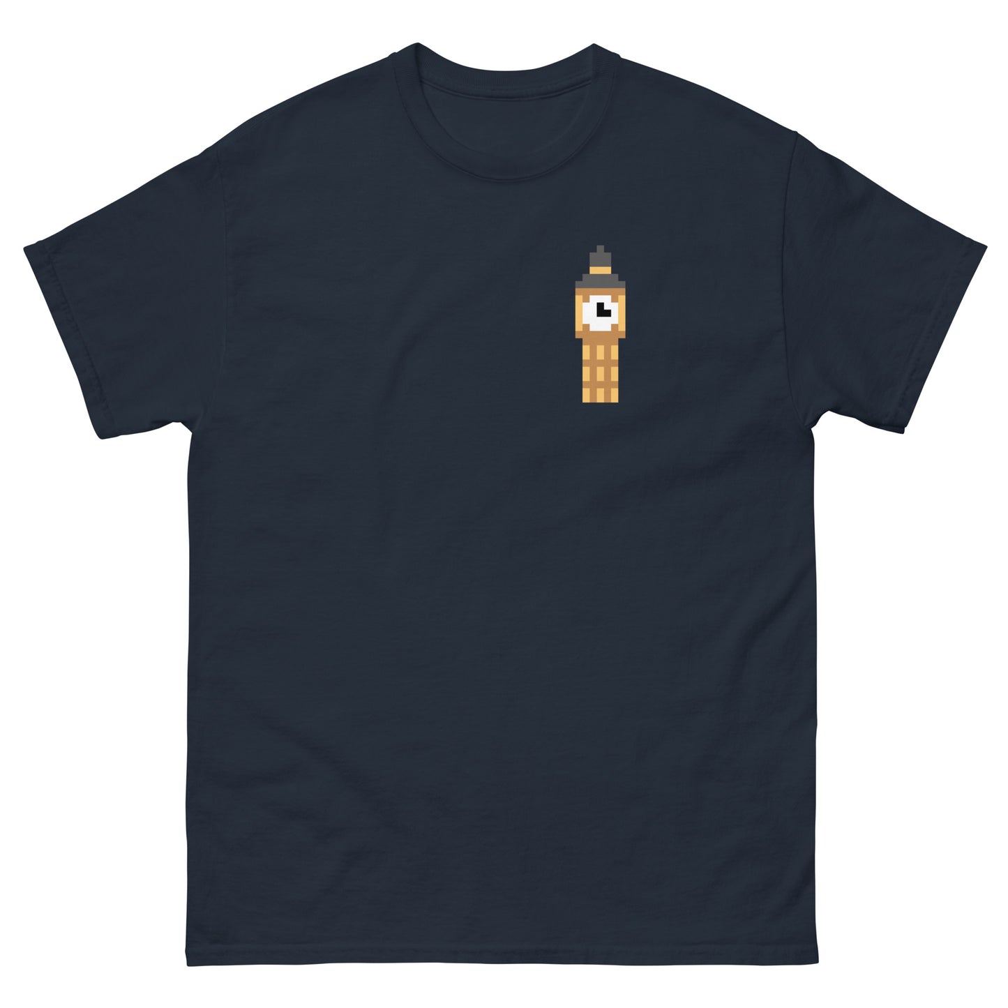 Pixelated Big Ben T-Shirt - Retro London Landmark Classic Tee