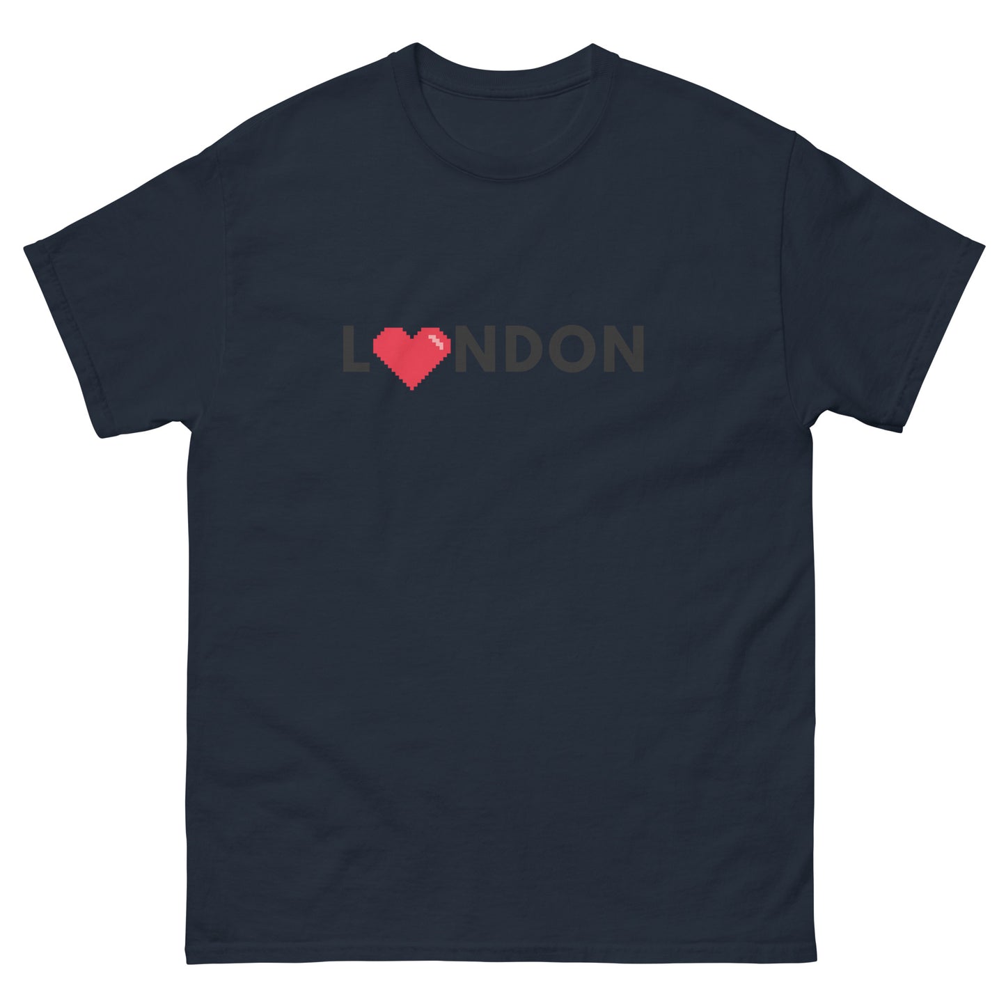 I Love London Pixelated Heart - classic tee Navy t-shirt