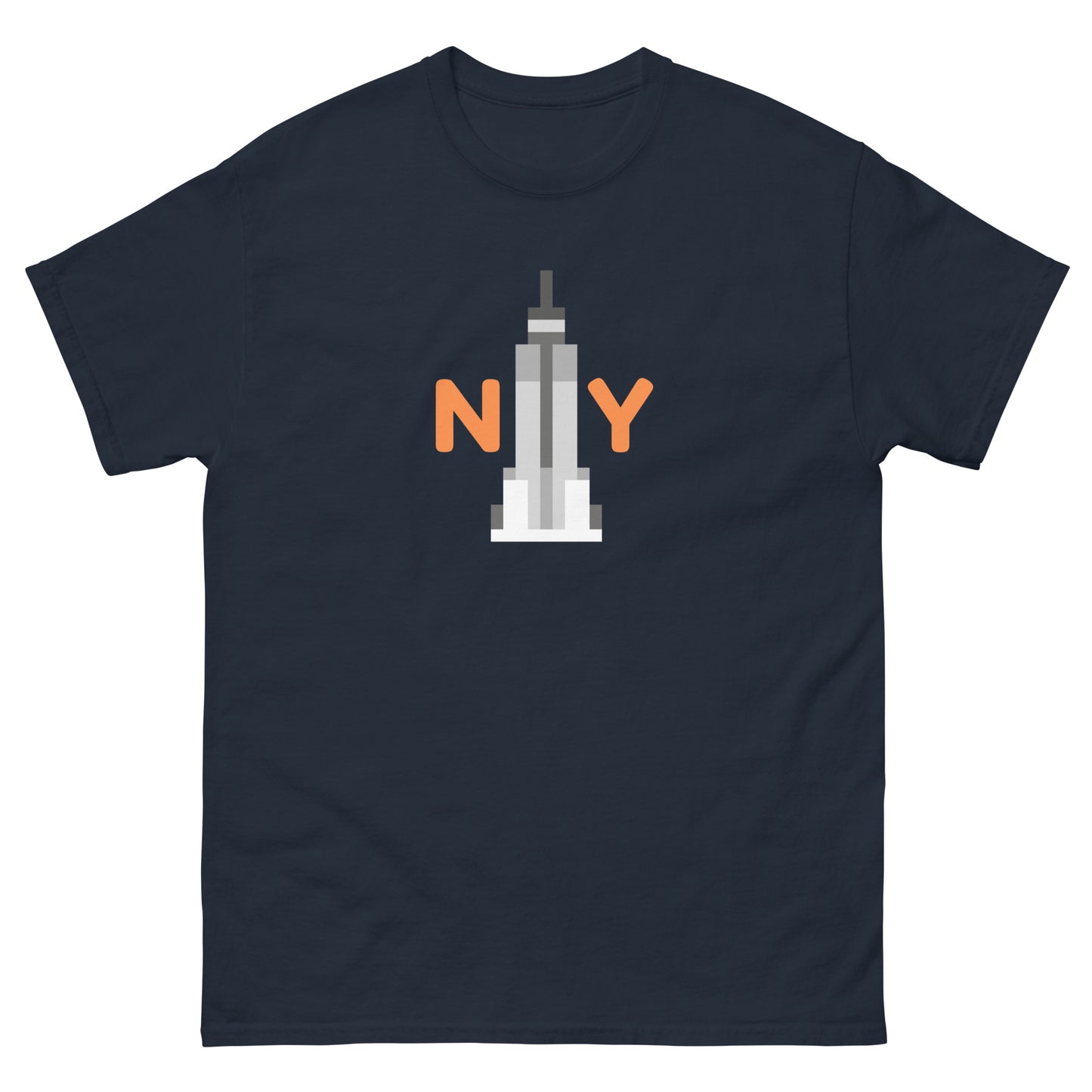 NYC Skyscraper T-Shirt – New York Skyline Graphic Tee for City Lovers & Tourists Navy t-shirt