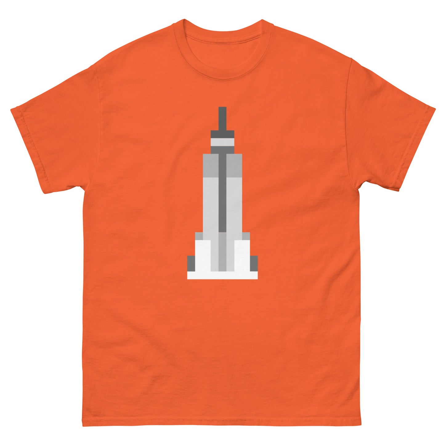New York Pixelated SkyScrapper - Men's T-Shirt Orange t-shirt
