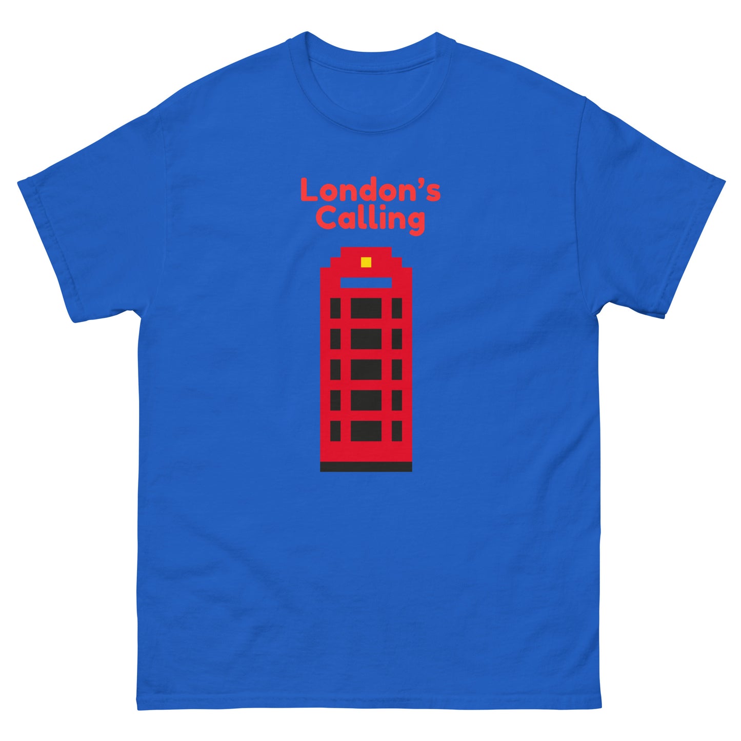 London’s Calling Pixelated Telephone Box - Men's classic tee Royal t-shirt