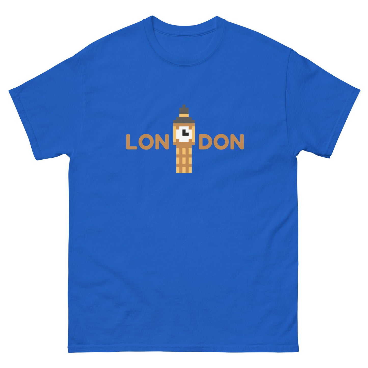 Pixelated Big Ben Inside The Word London - t-shirt Royal t-shirt