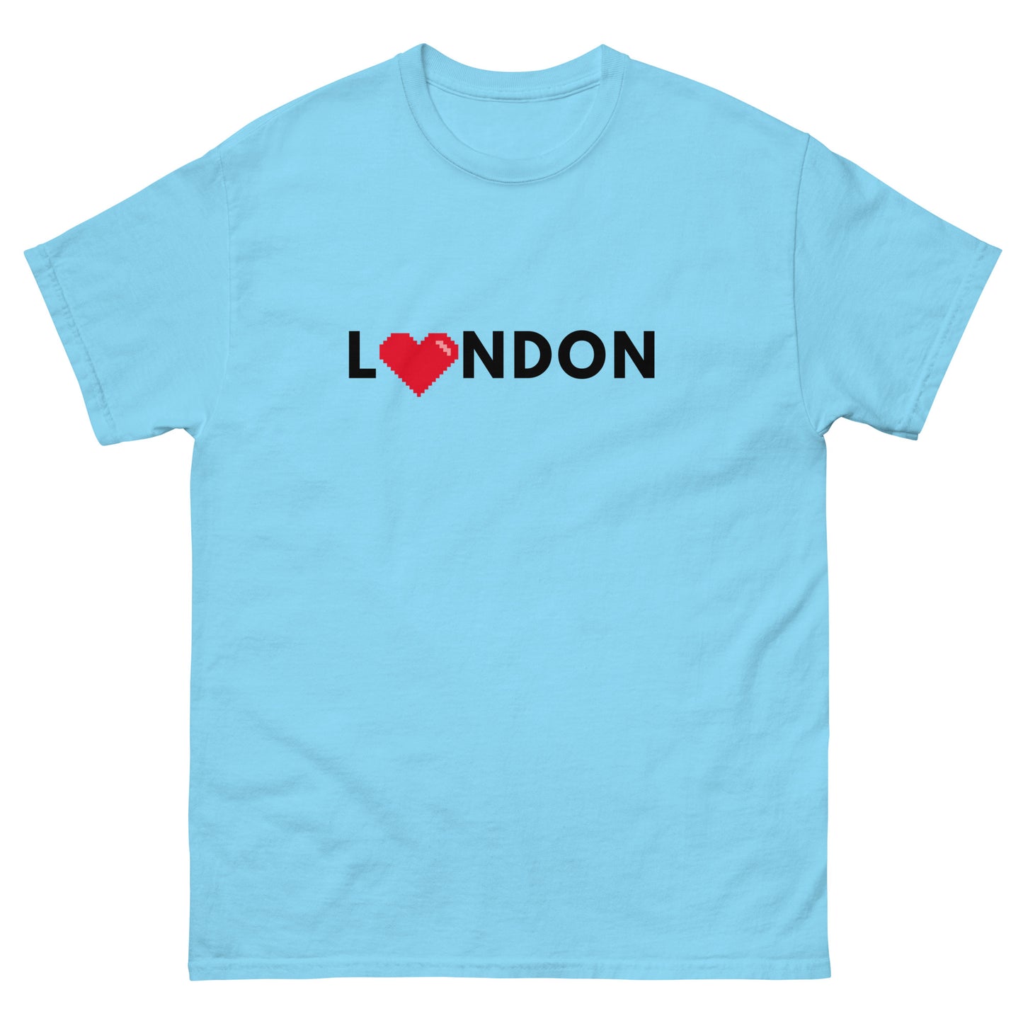 I Love London Pixelated Heart - classic tee Sky t-shirt