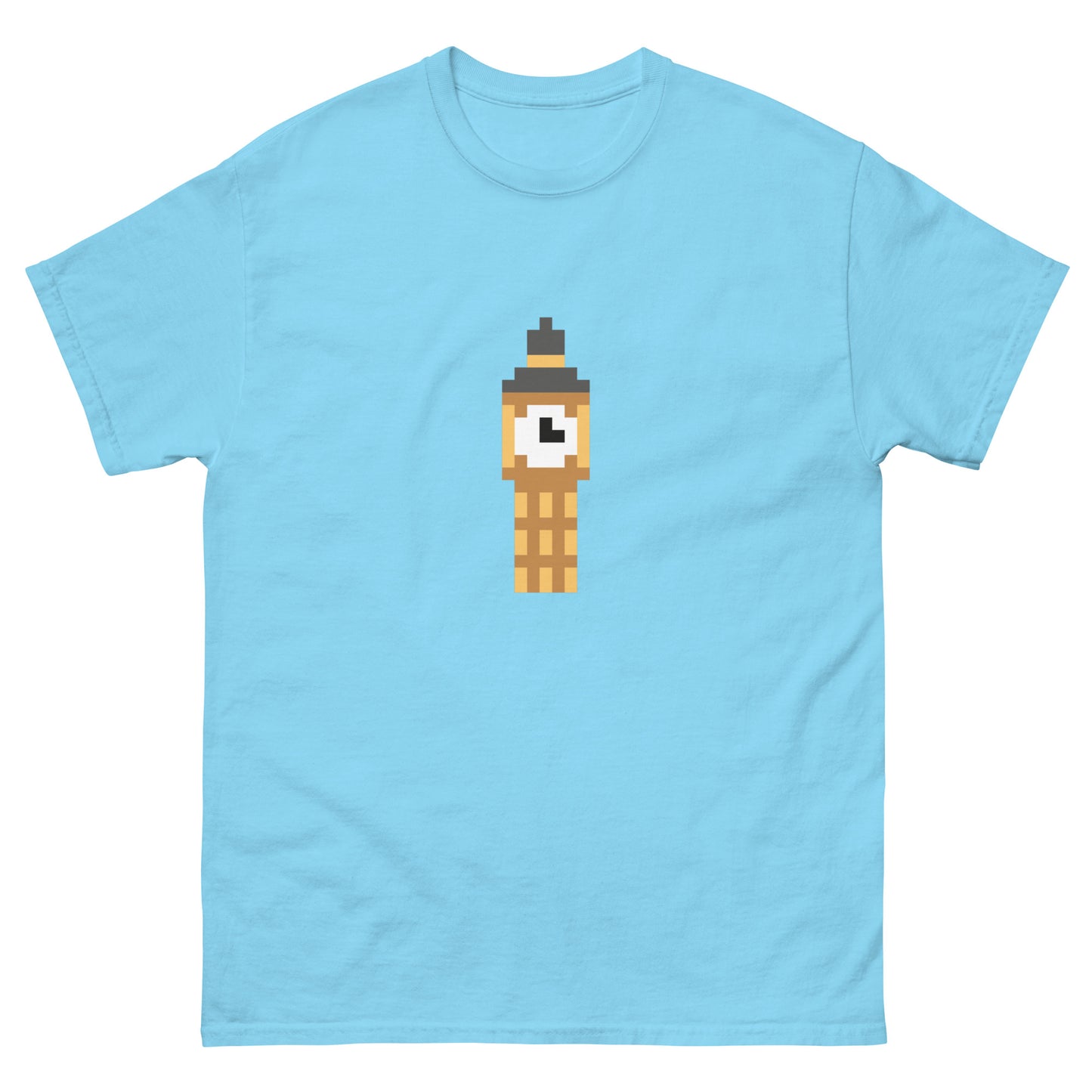 Big Ben Pixel Art T-Shirt – London Elizabeth Tower Graphic Tee for UK Fans & Tourists Sky t-shirt