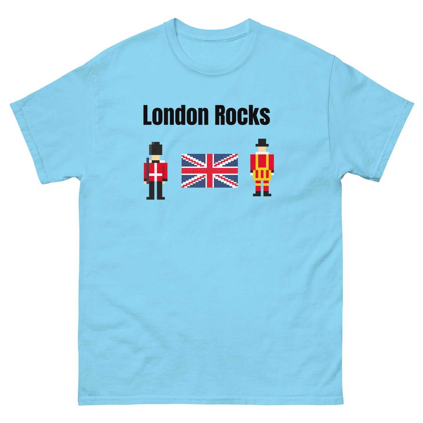 London Rocks T-Shirt – British Royal Guard Graphic Tee for UK Fans & Tourists Sky t-shirt