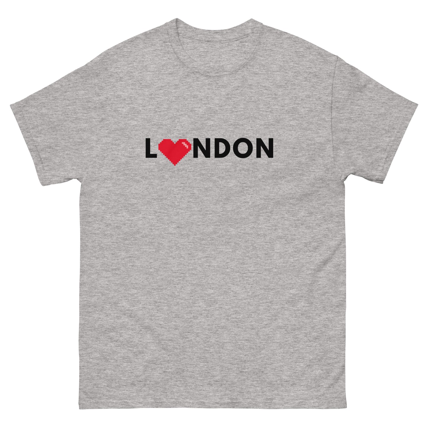 I Love London Pixelated Heart - classic tee Sport Grey t-shirt