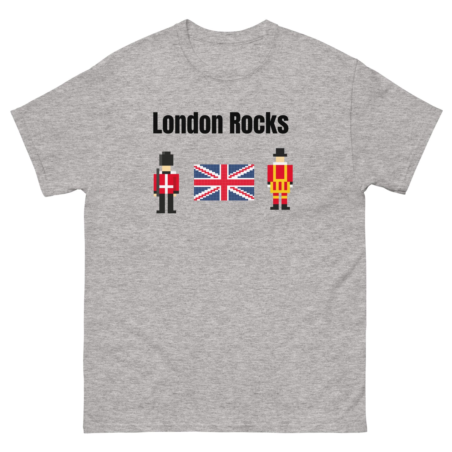 London Rocks T-Shirt – British Royal Guard Graphic Tee for UK Fans & Tourists Sport Grey t-shirt