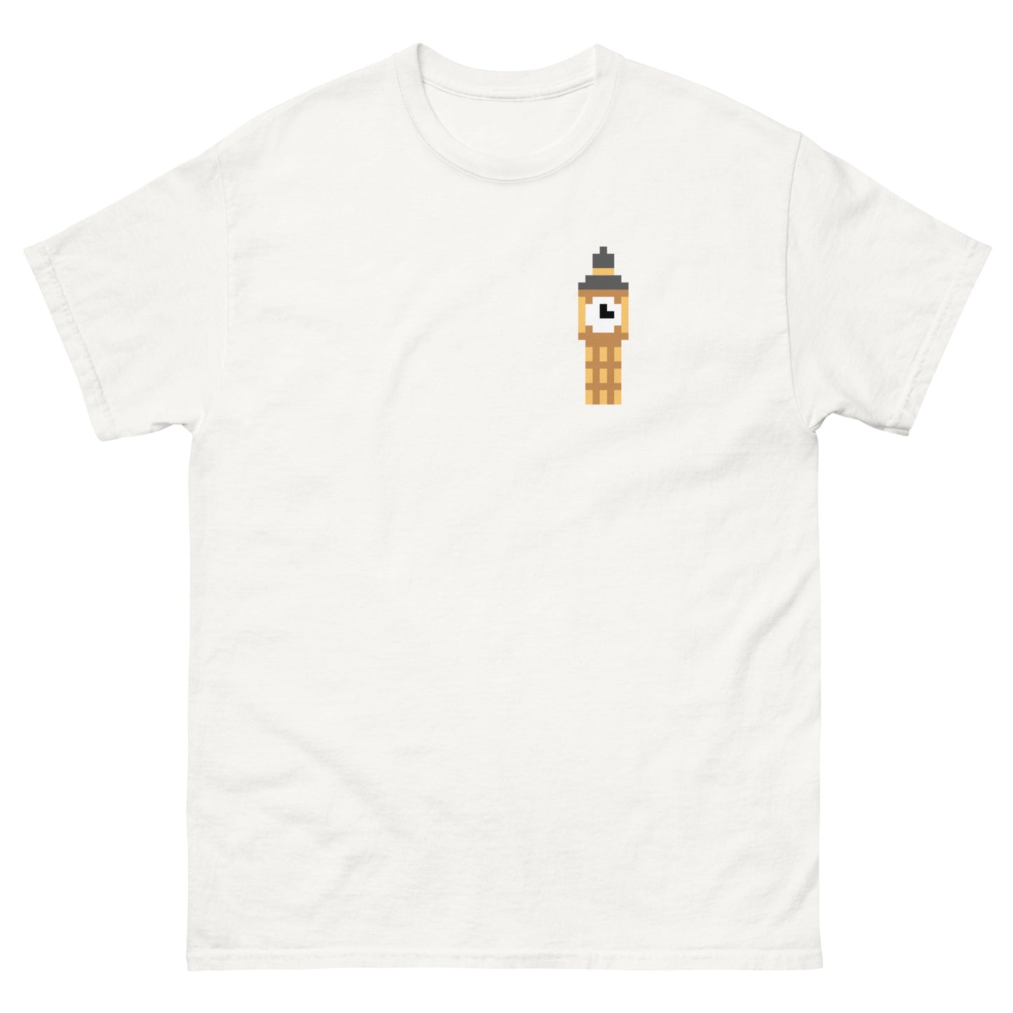 Pixelated Big Ben T-Shirt - Retro London Landmark Classic Tee