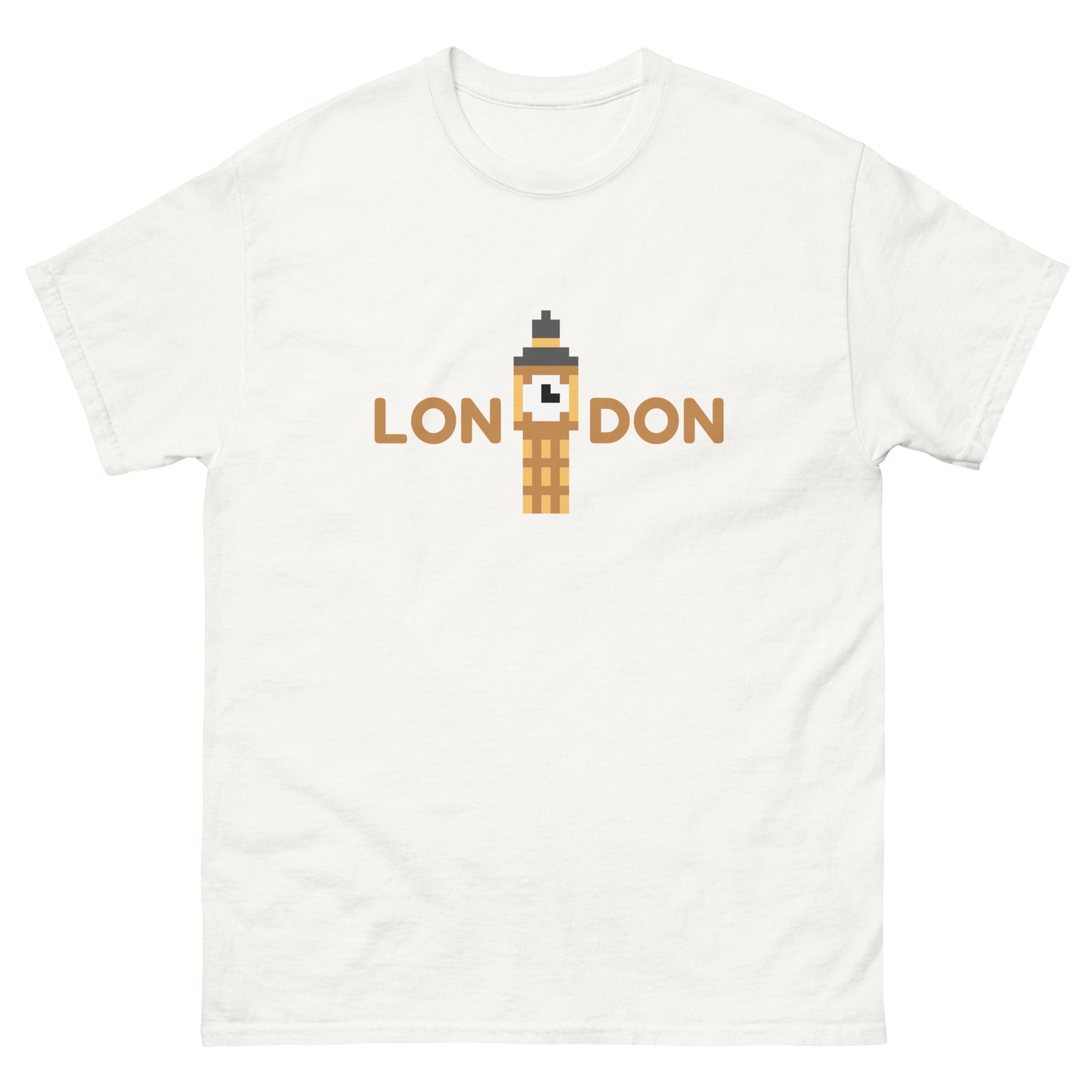 Pixelated Big Ben Inside The Word London - t-shirt White t-shirt