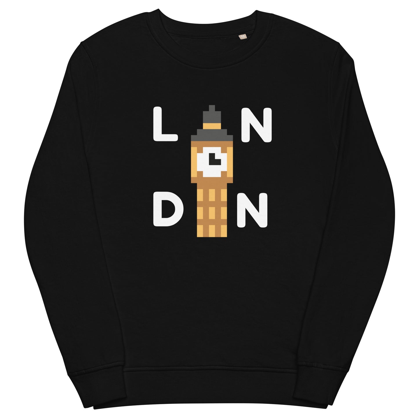 LNDN retro Big Ben sweatshirt – unisex organic cotton pullover with London design