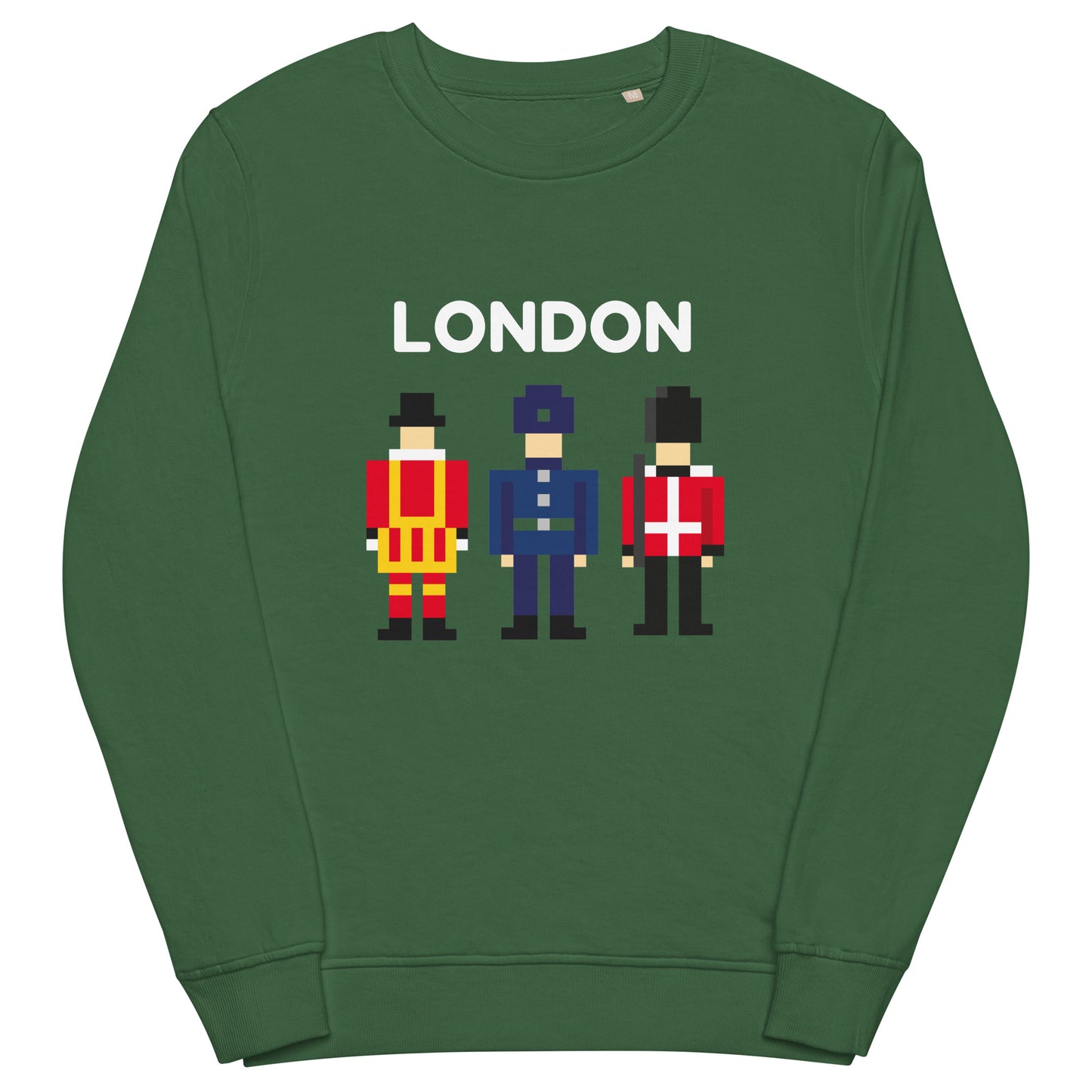 Retro pixel art British Police, Royal Guard, and Soldier sweatshirt – unisex pullover