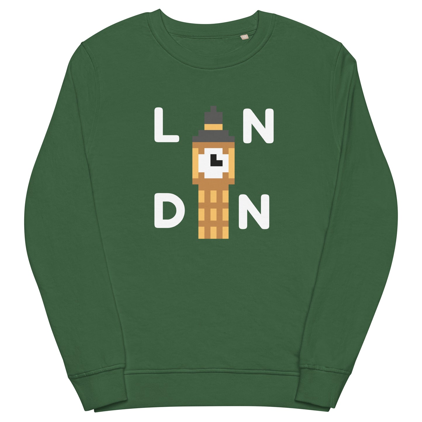 LNDN retro Big Ben sweatshirt – unisex organic cotton pullover with London design